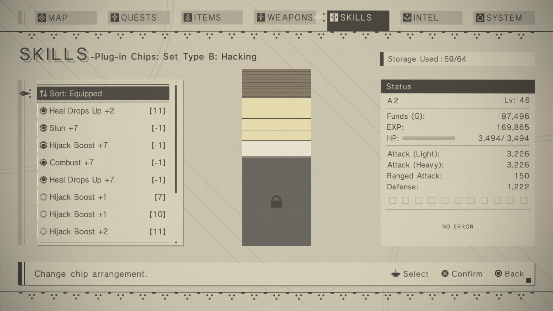 (bug?) 1 cost +7 chips from hacking challenge mode r/nier