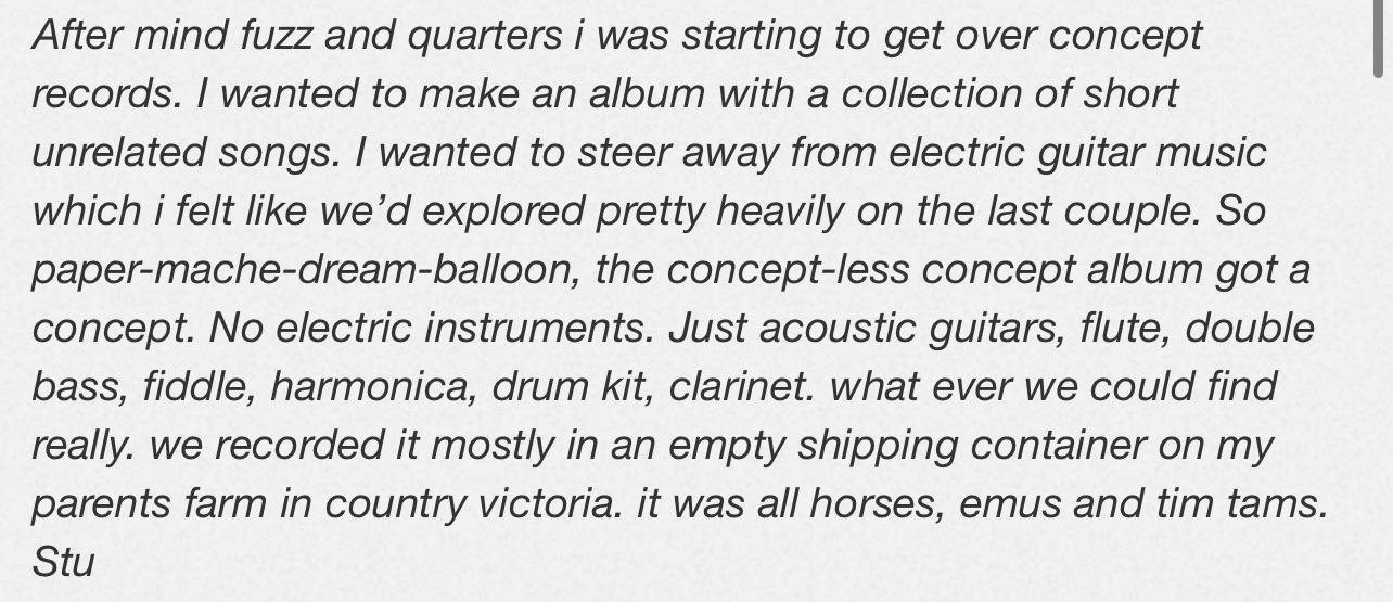 just found this epilogue stu wrote about paper mache dream balloon