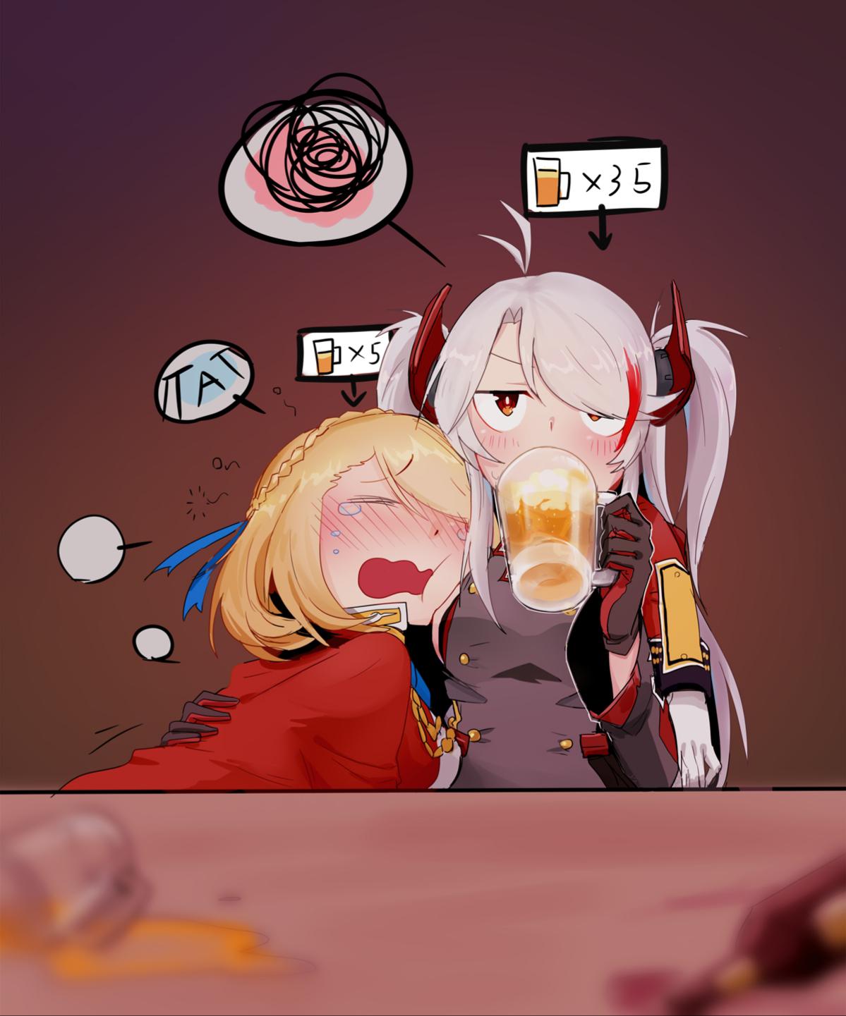 Wales is such a lightweight. (Prince of Wales and Prince Eugen) AzureLane