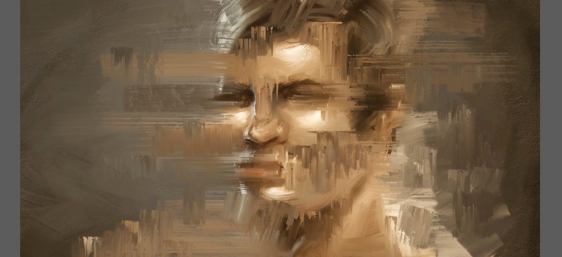An abstract digital Portrait Painting done with the MA