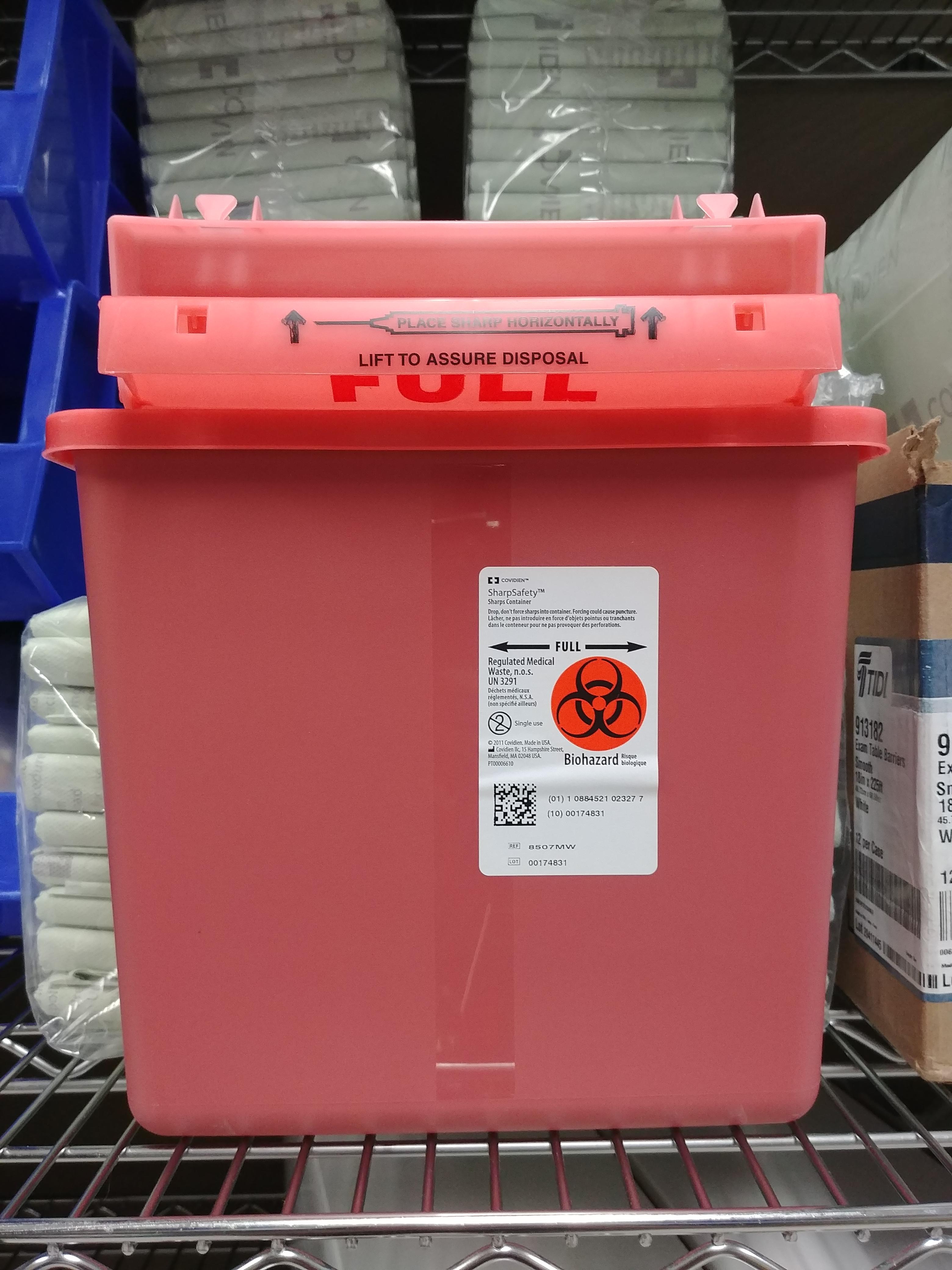 Totally opaque Sharps container, with fill line r/CrappyDesign