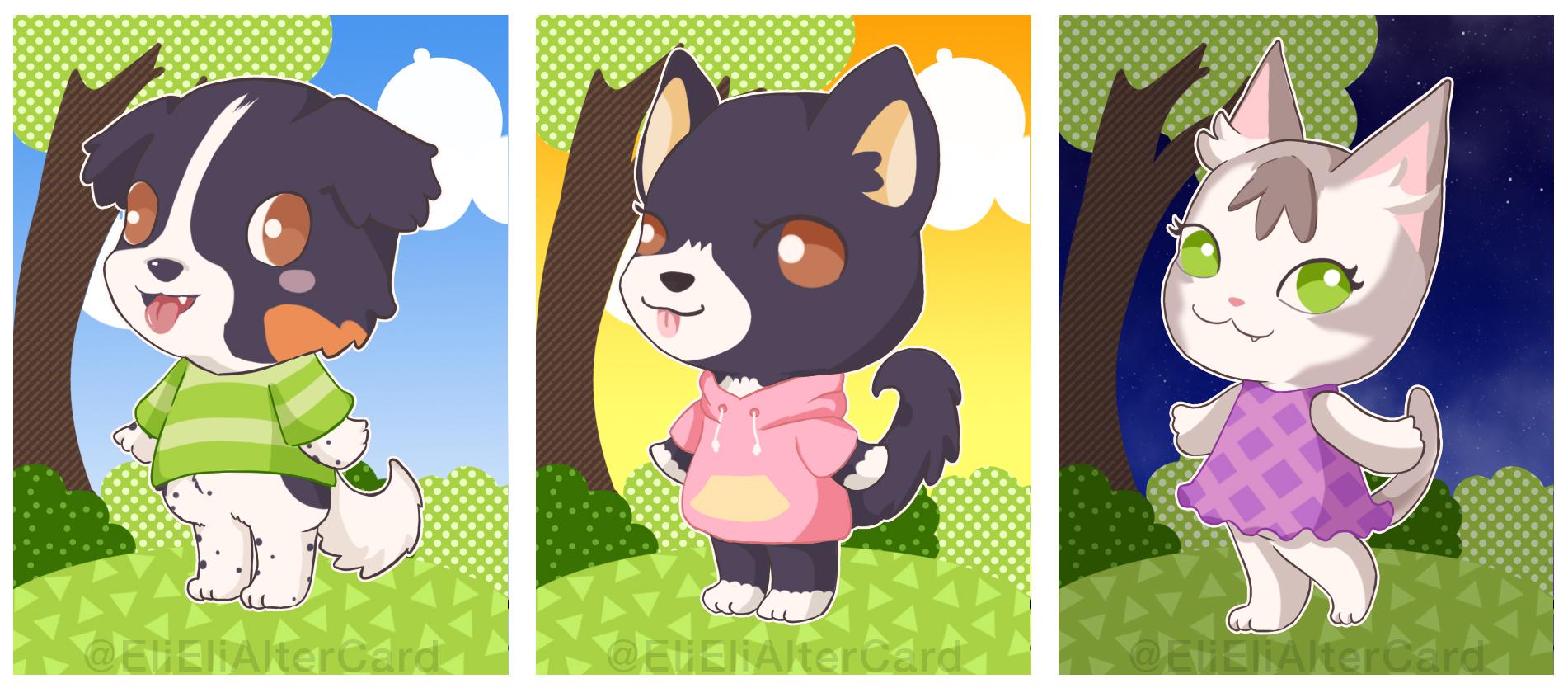 [OC] I draw my pets as Animal Crossing characters r/NintendoSwitch