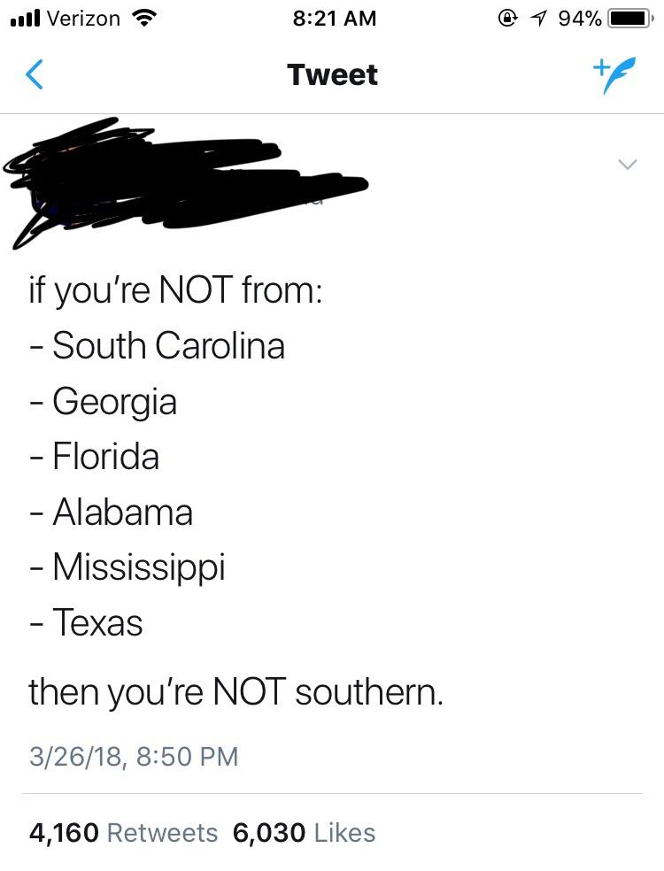 The south tries to gate keep itself r/gatekeeping
