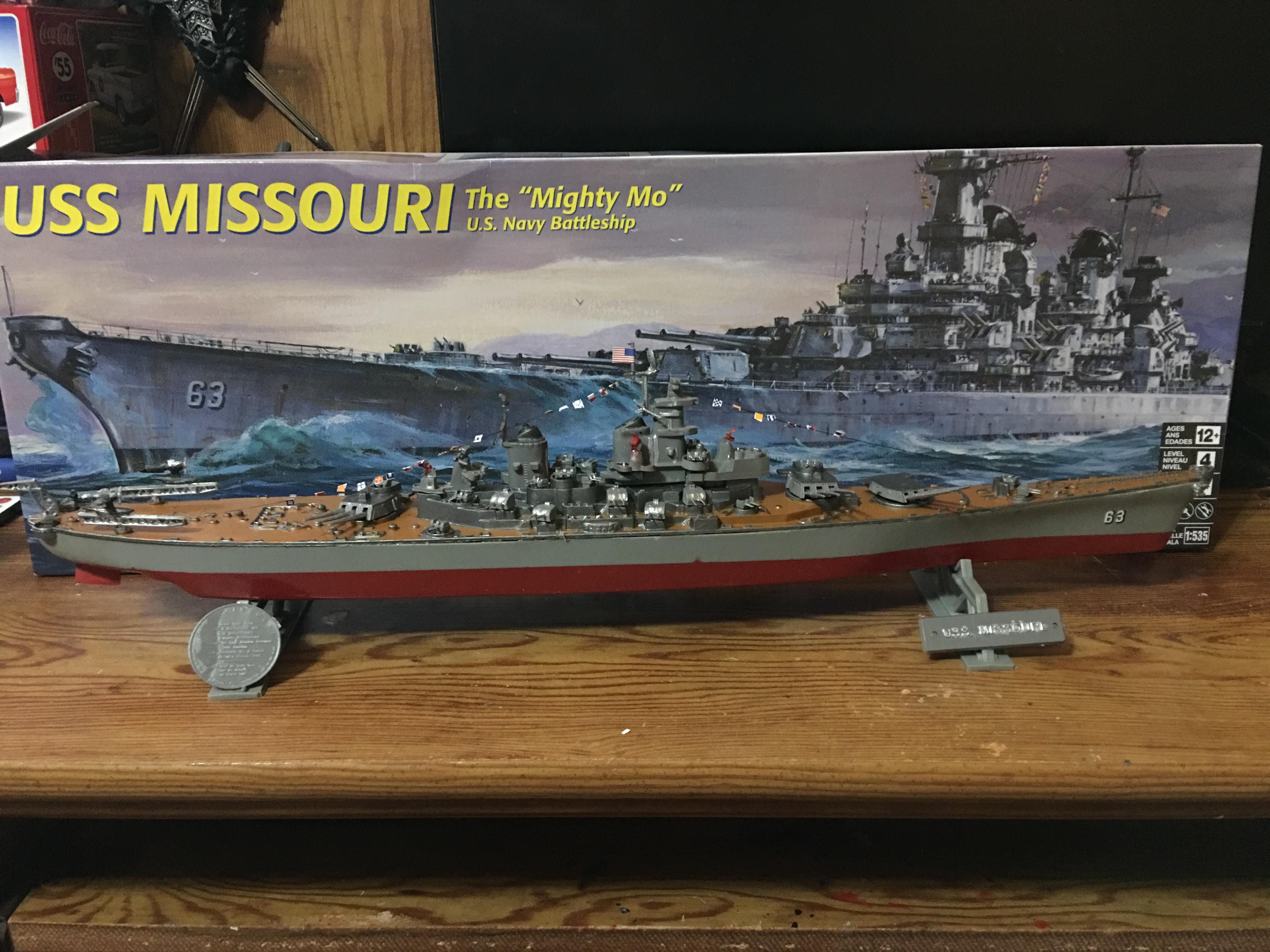 Just finished my revell 1:535 USS Missouri model. This is the first