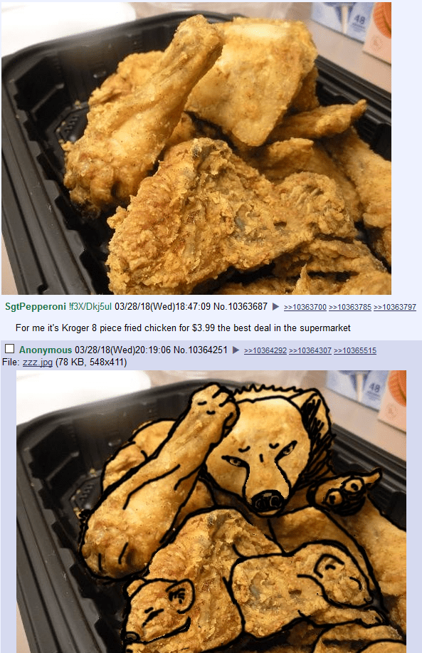 Anon gets creative with fried chicken 4chan