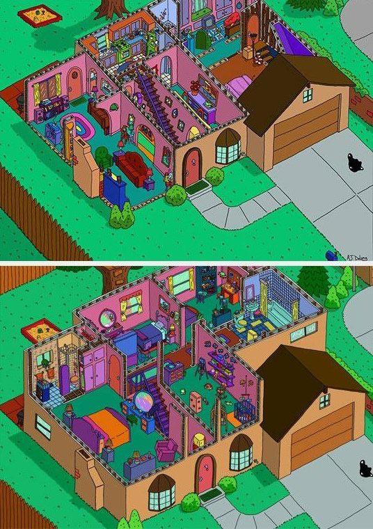 Simpsons House Crosssection r/TheSimpsons