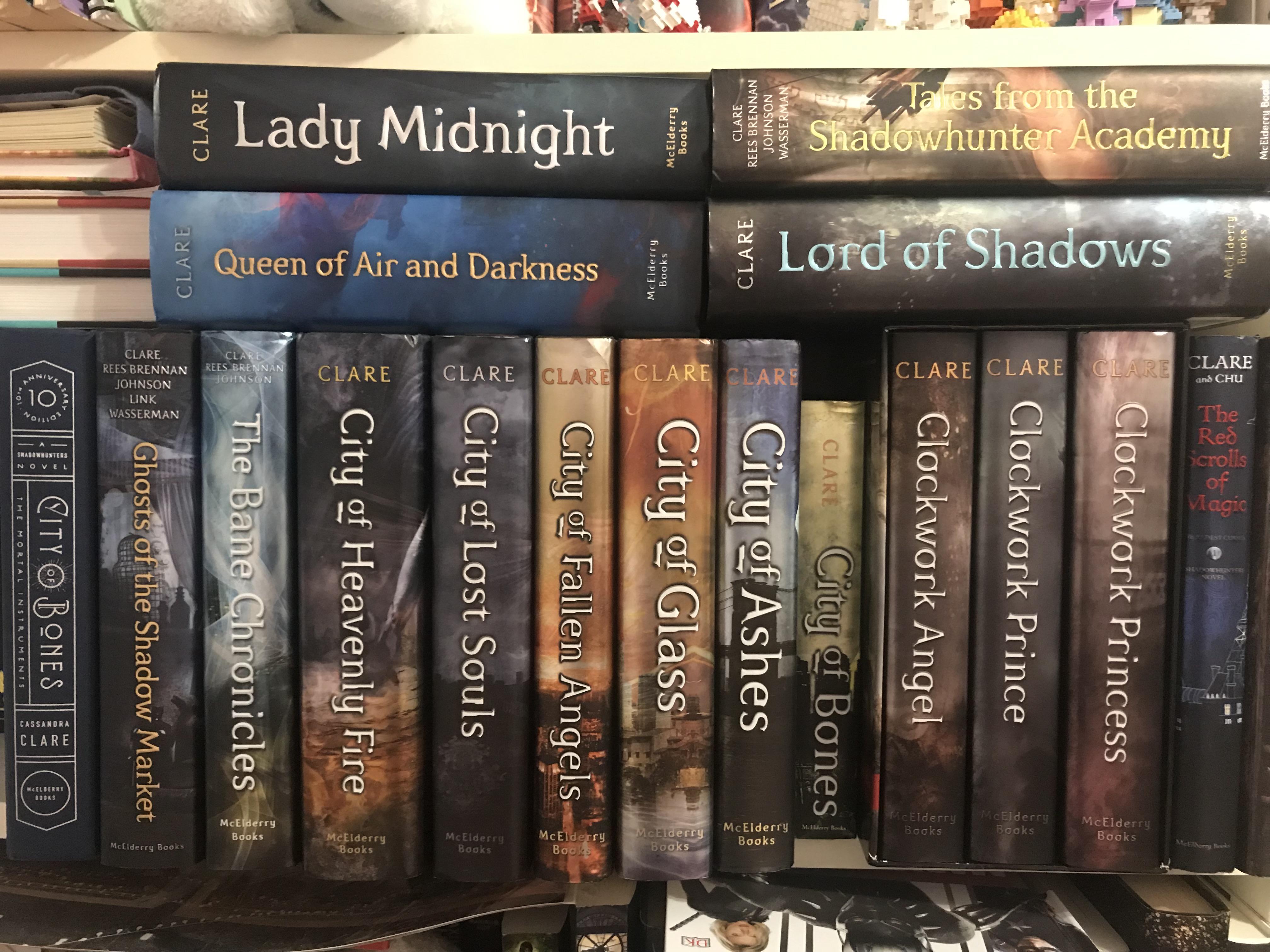 My collection of the books over the years! r/shadowhunters