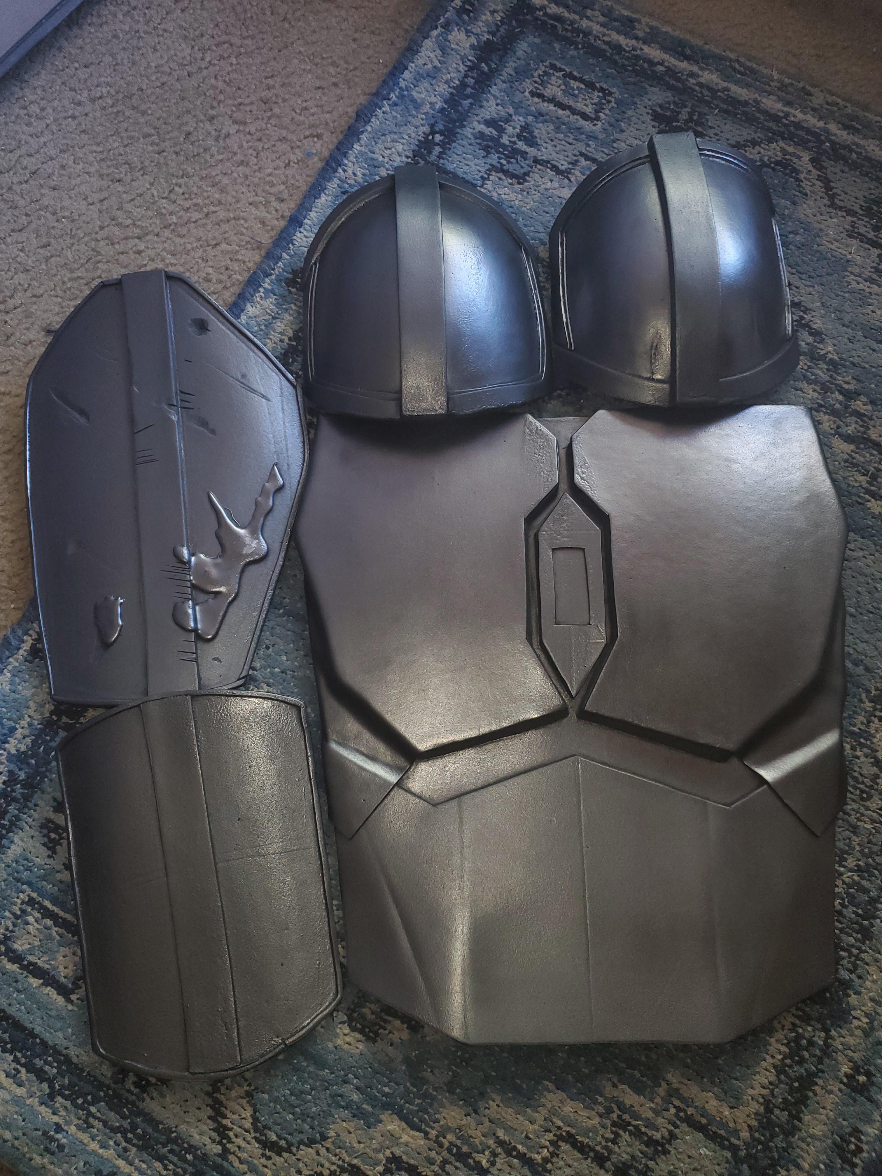 update to beskar armor! I put graphite powder on them to make them