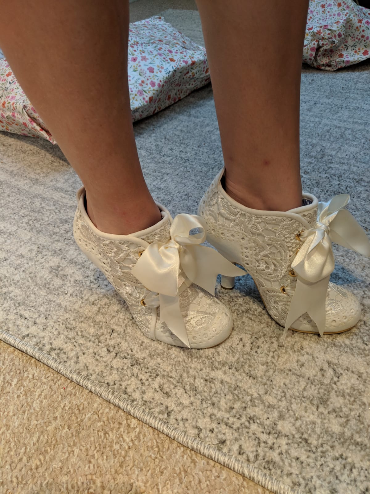 Amazing irregular choice shoes for the wedding! Squealed like a little