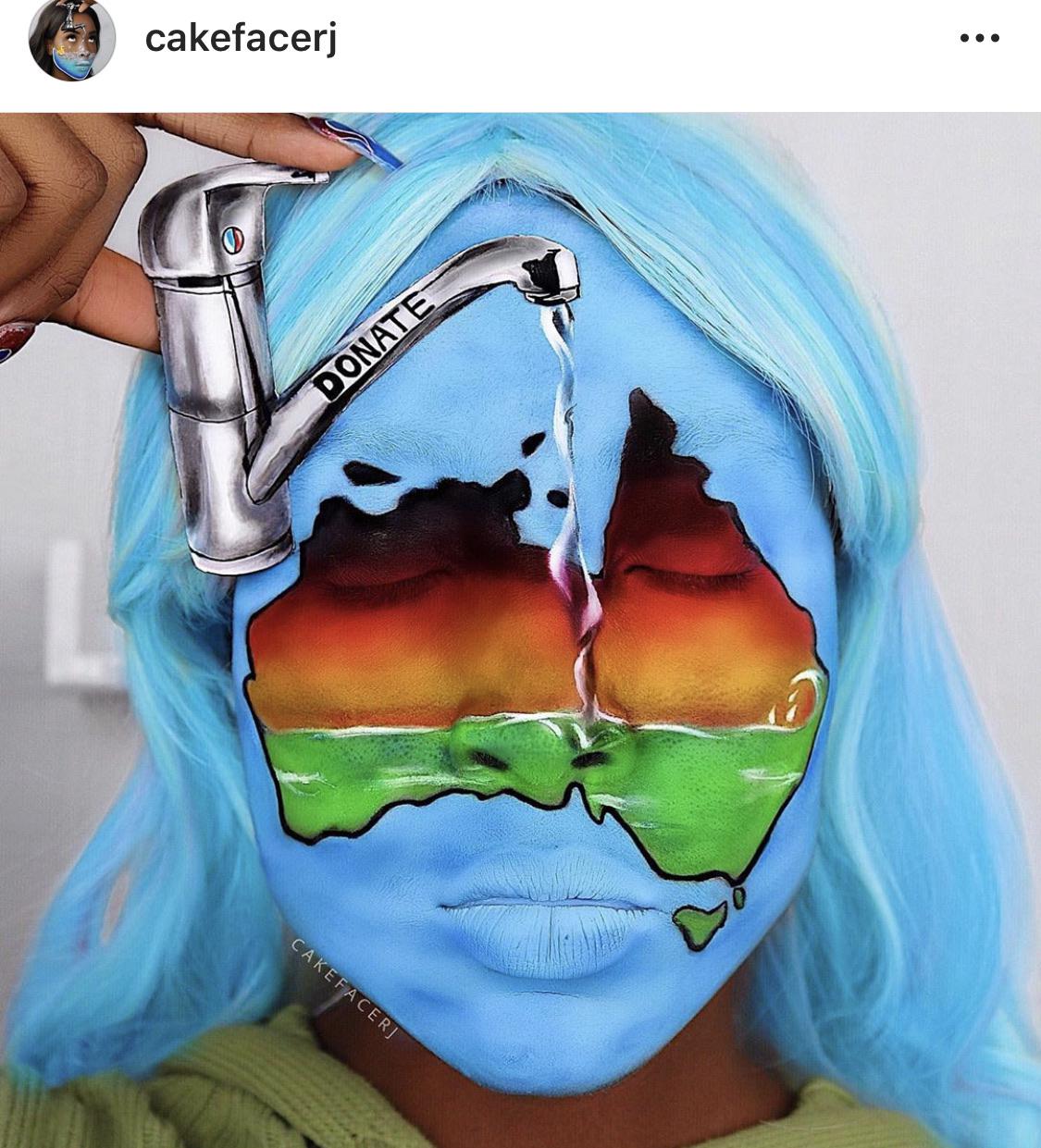 Makeup artist version of Australia and donations. r/Damnthatsinteresting