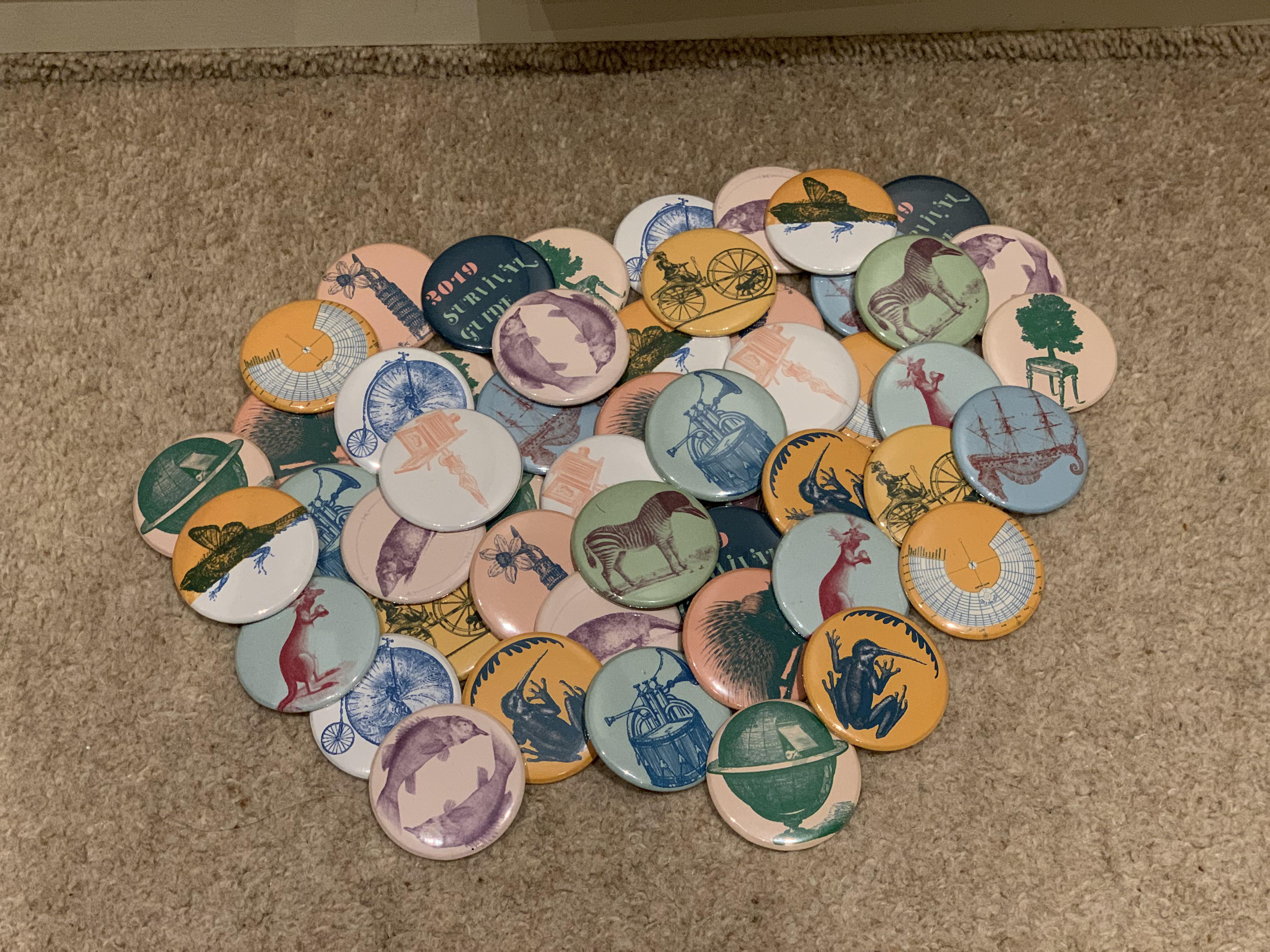 Playa Gifts Survival Guide Buttons BurningMan