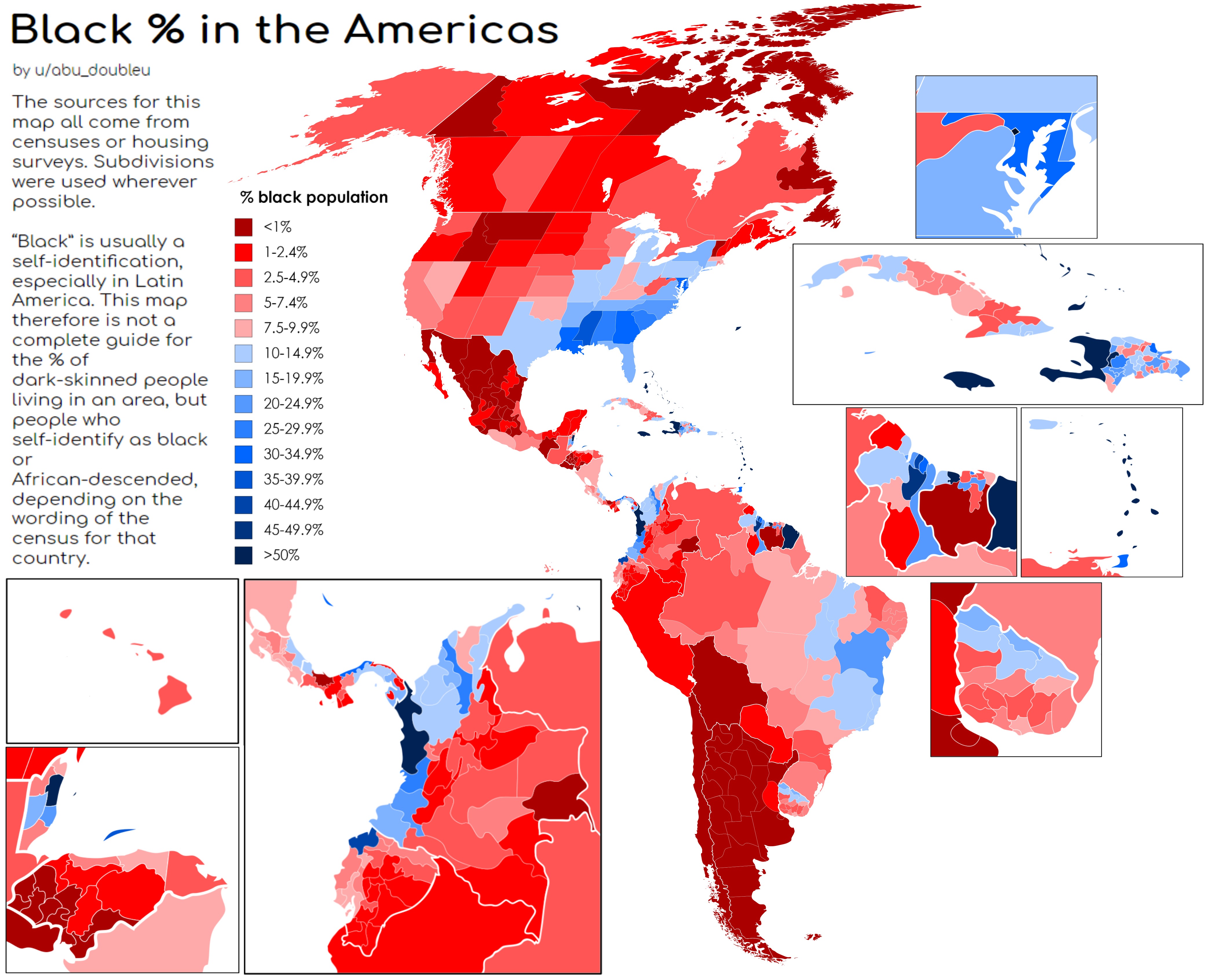 Black in the Americas r/MapPorn