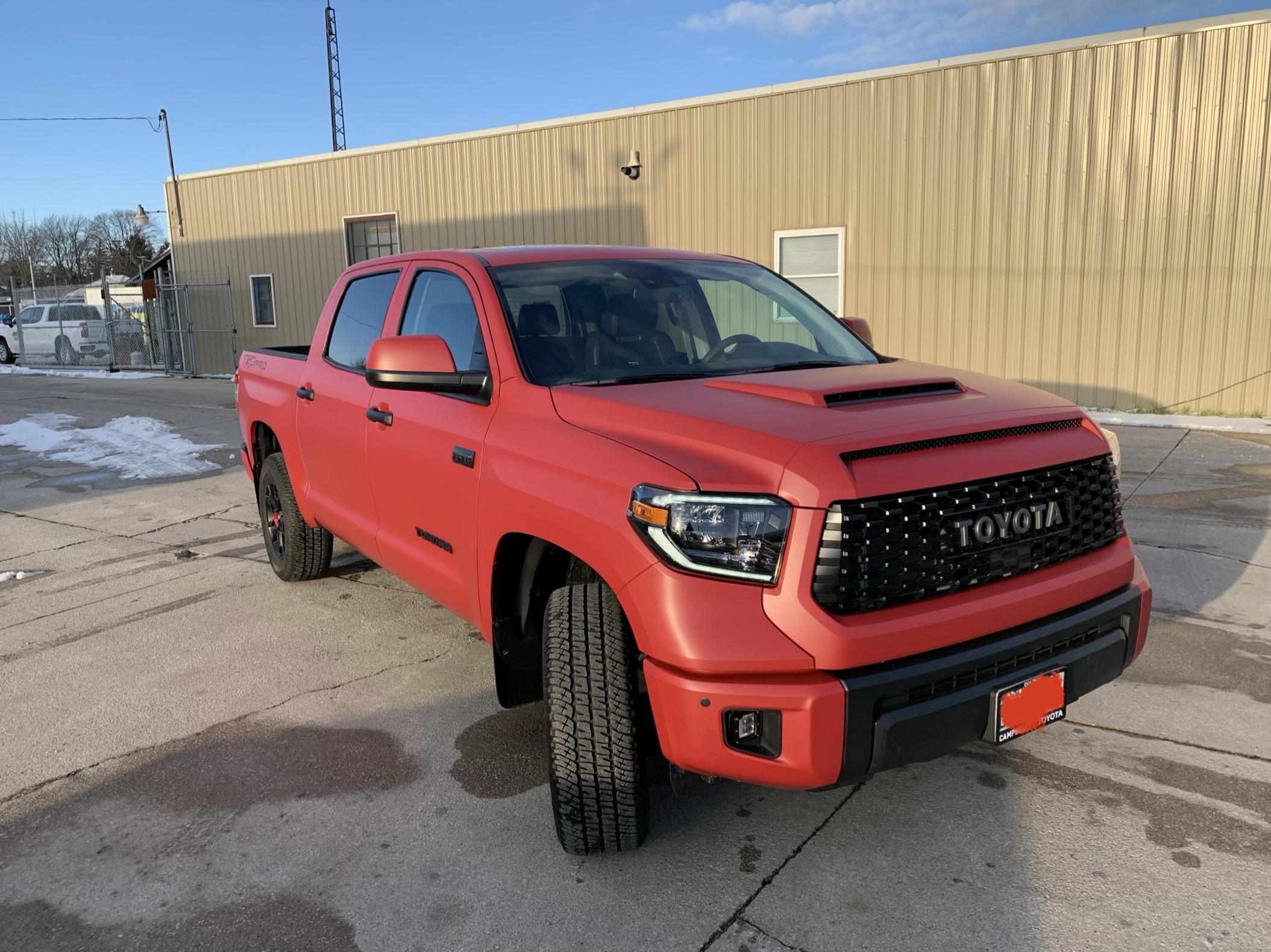 Introducing Clifford The Big Red Truck, 2020 TRD Pro wrapped in matte