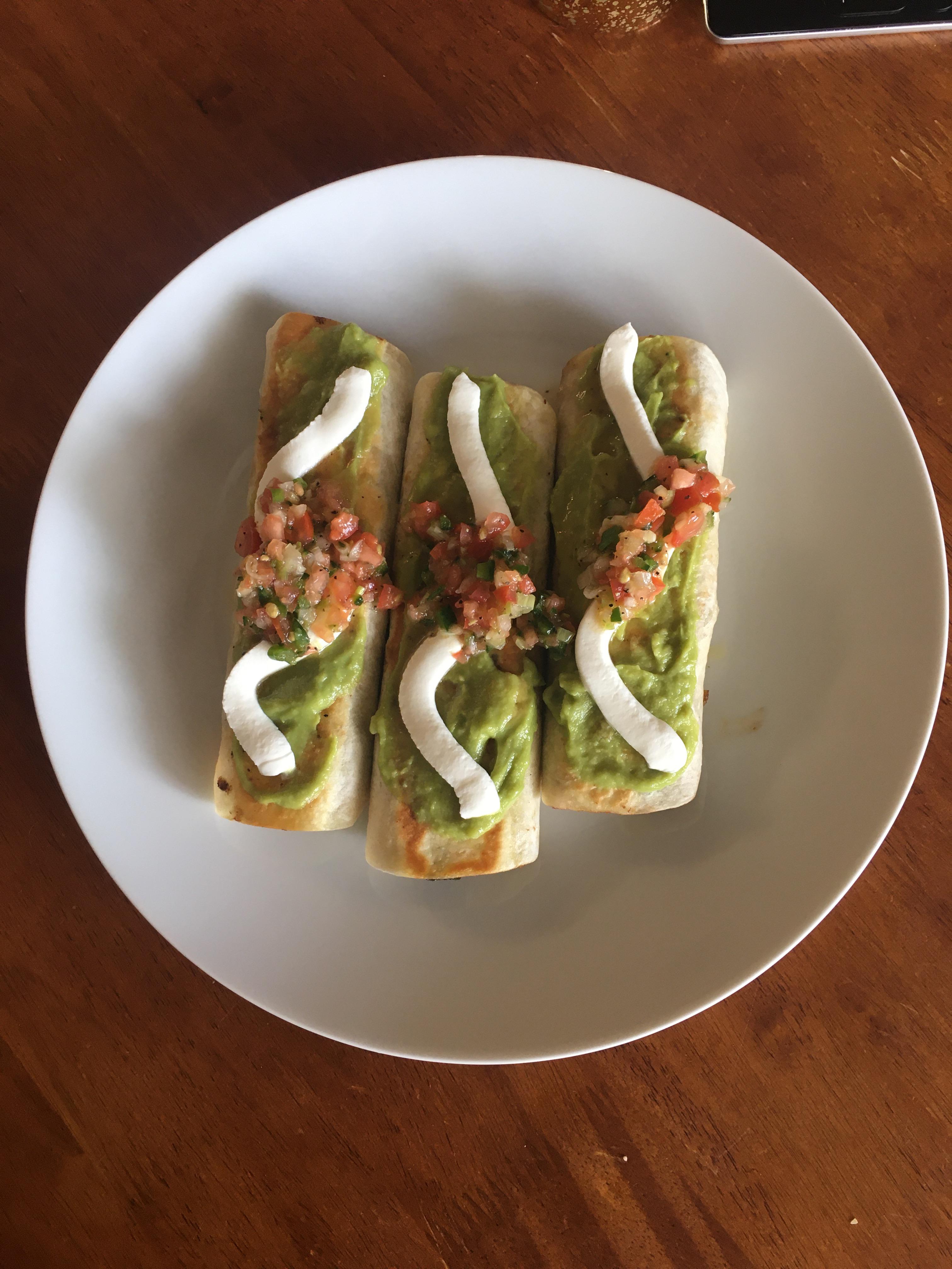 Black Bean and Poblano Flautas with Pico de Gallo r/hellofresh
