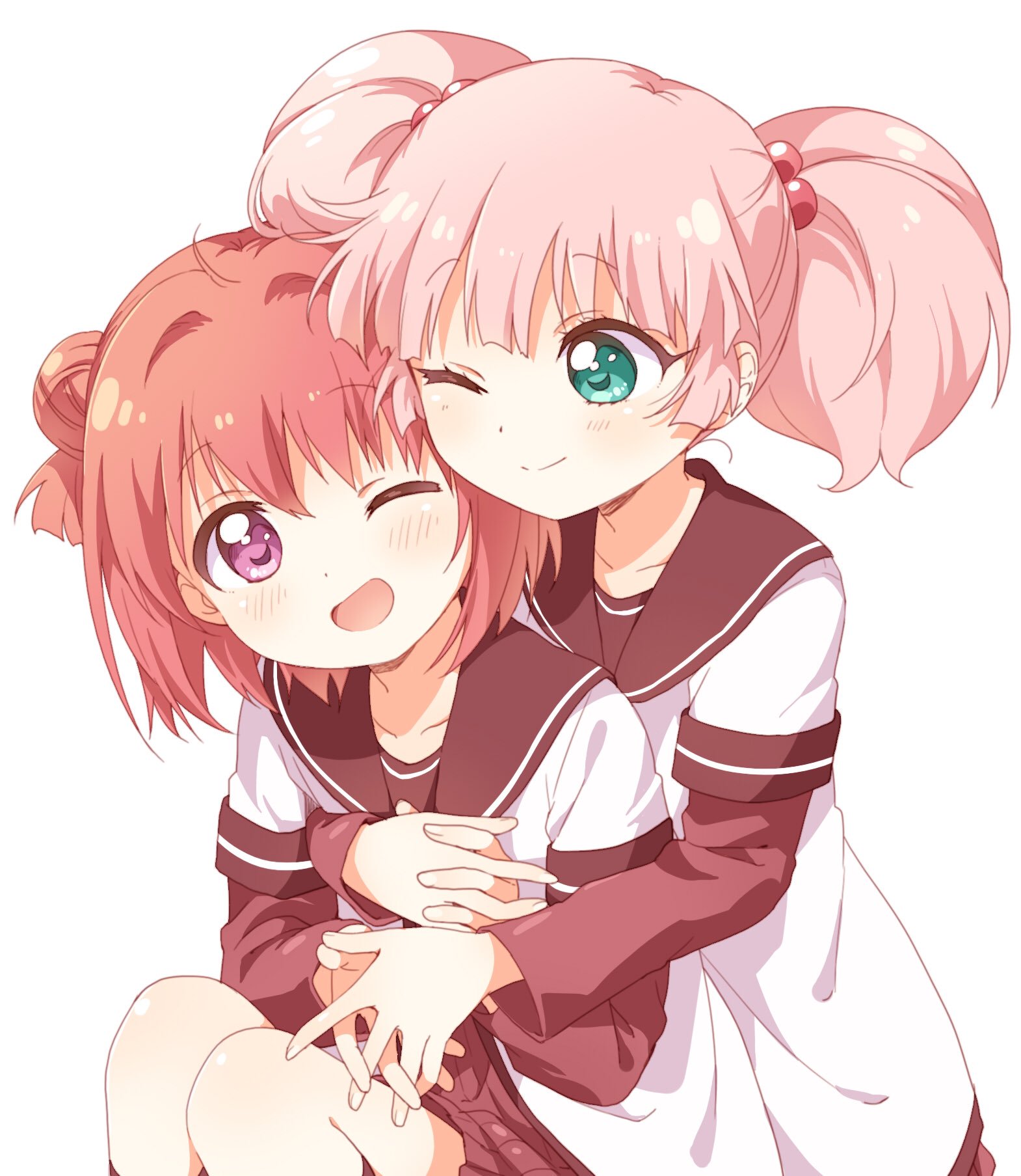 Cute cuddling [Yuru yuri] awwnime