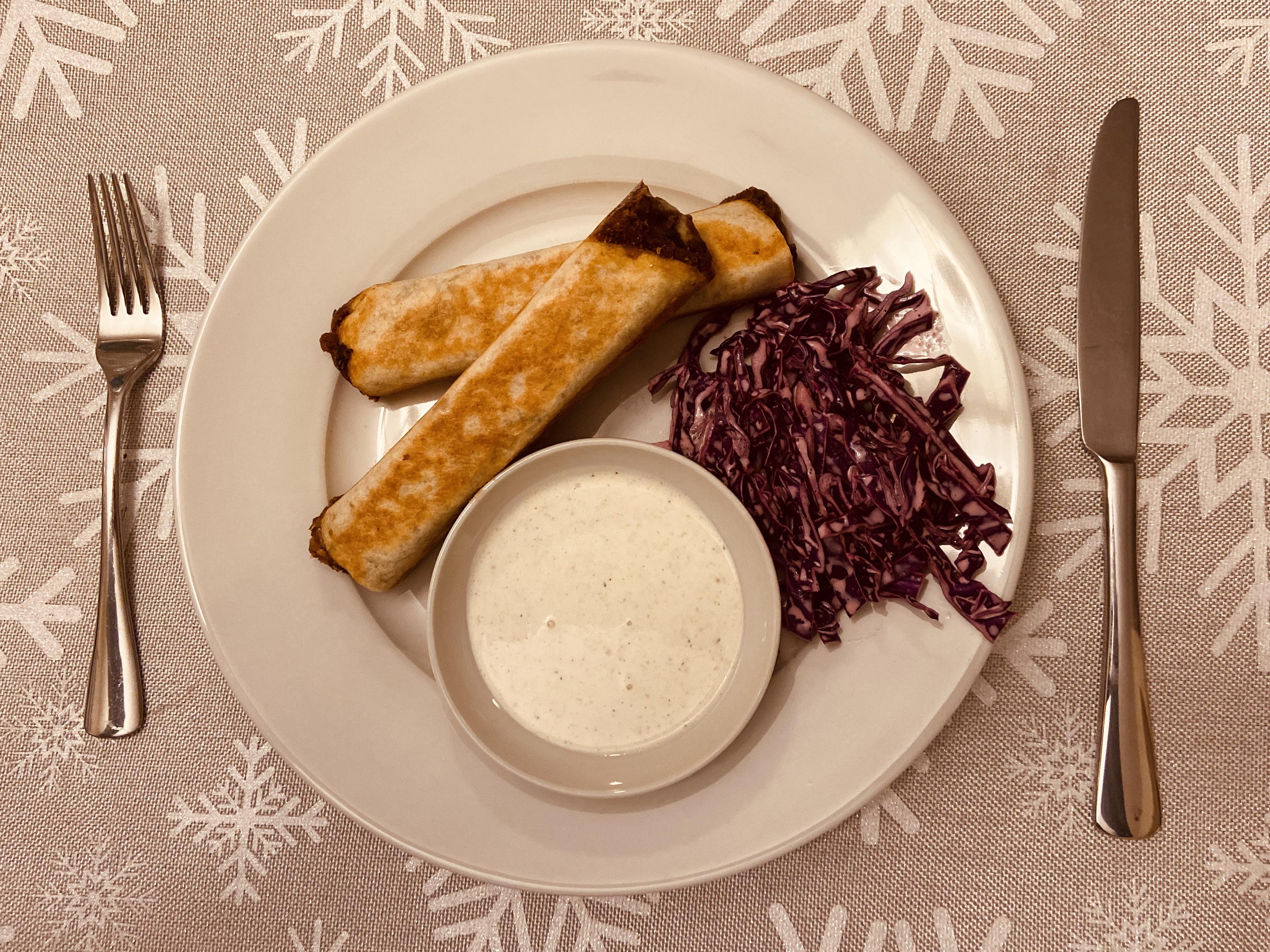 Black Bean & Smoked Gouda Flautas r/blueapron