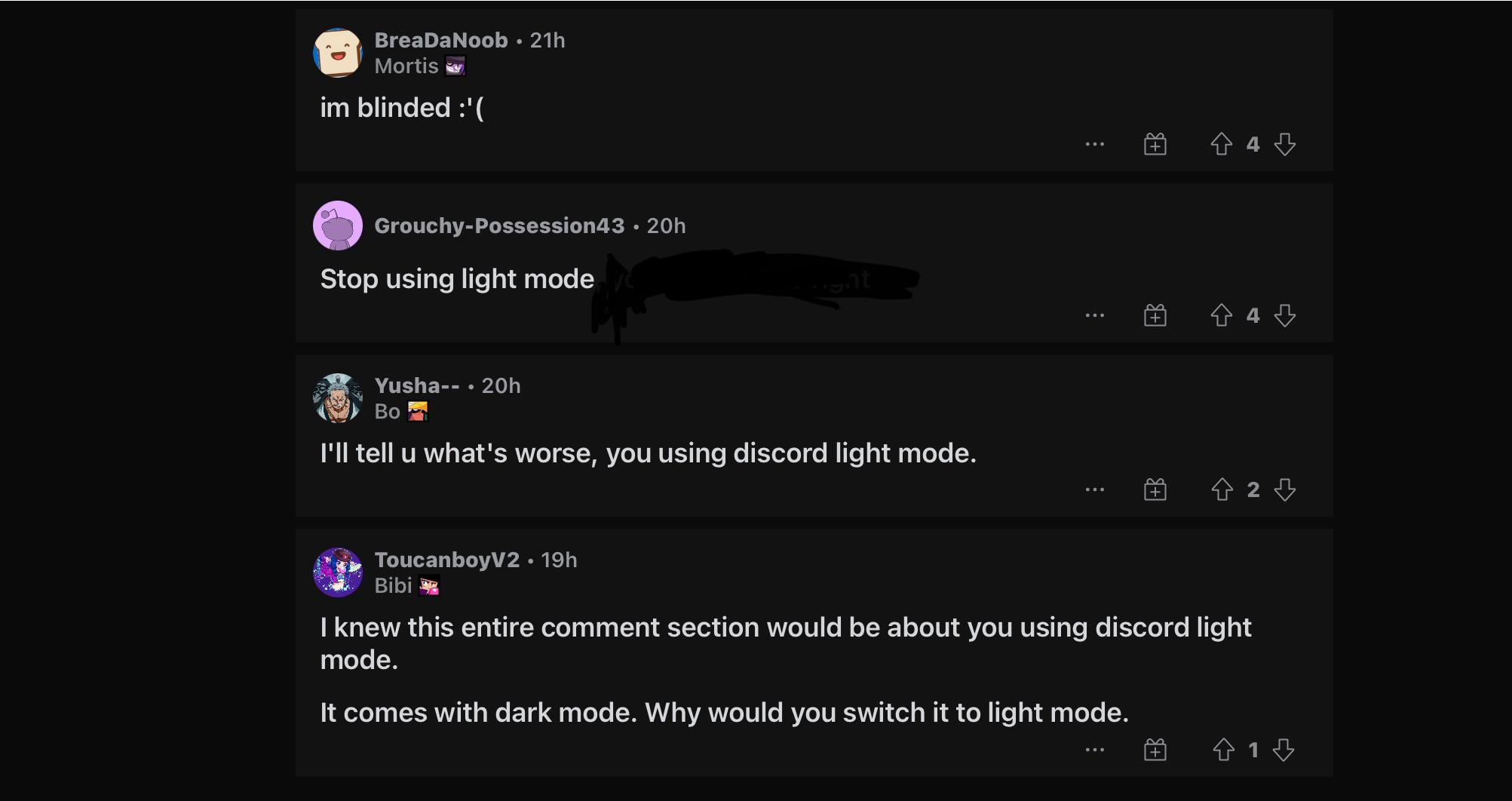 Why do people hate discord light mode users? Or is it just me? r