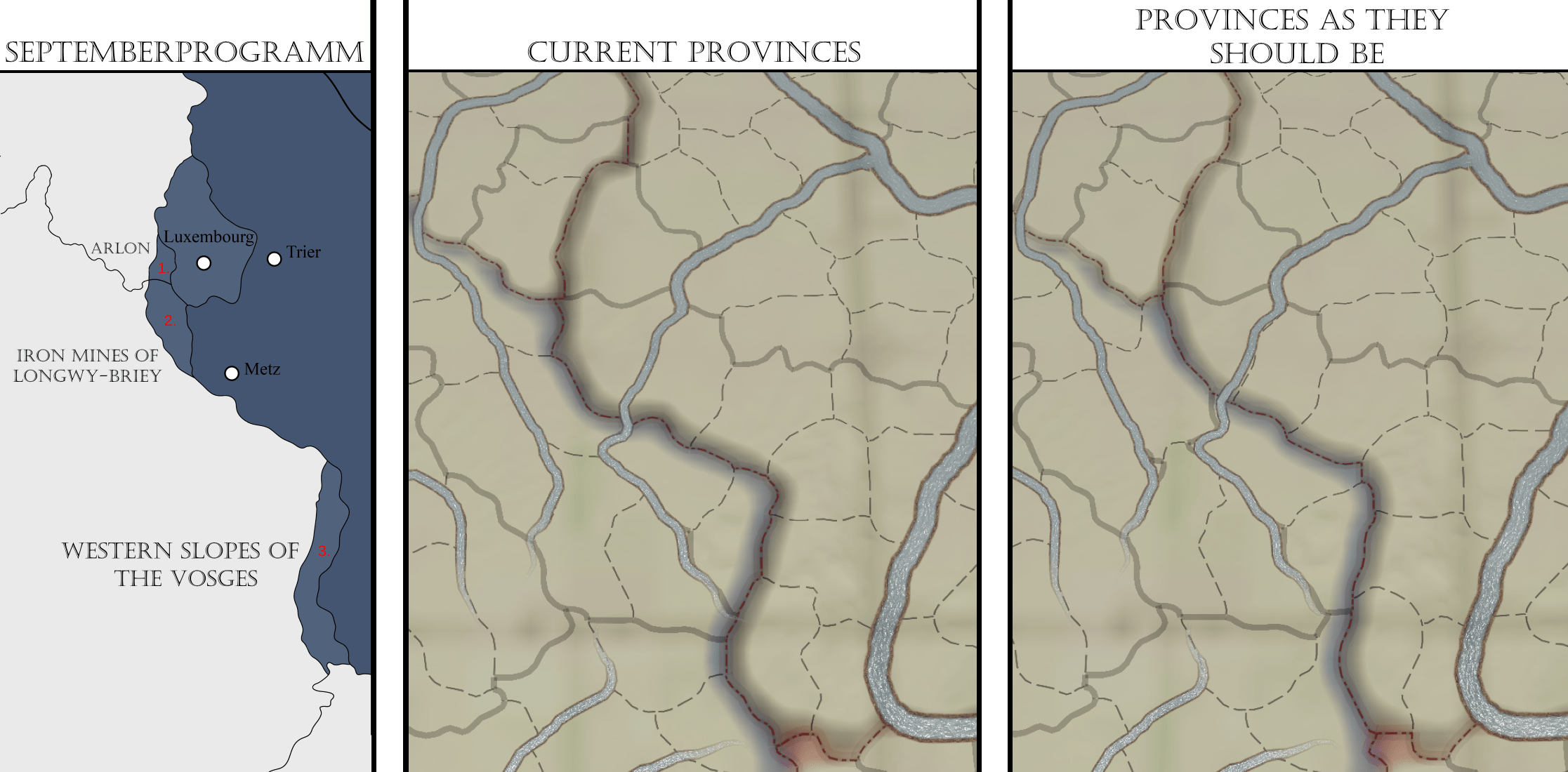 Suggestion for the GermanFrench border r/Kaiserreich