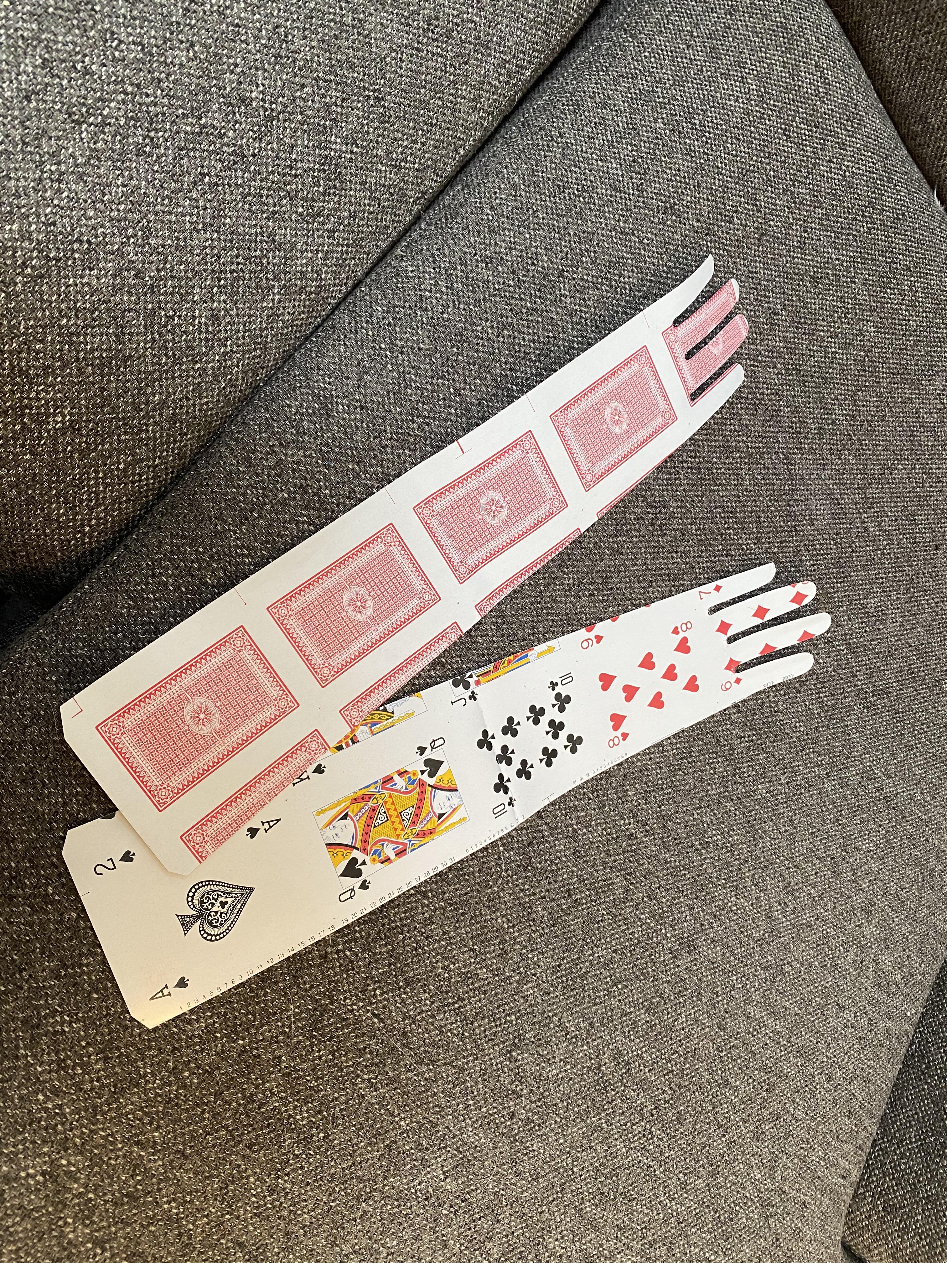 I ordered some cheap gloves, and the liner was made from uncut playing