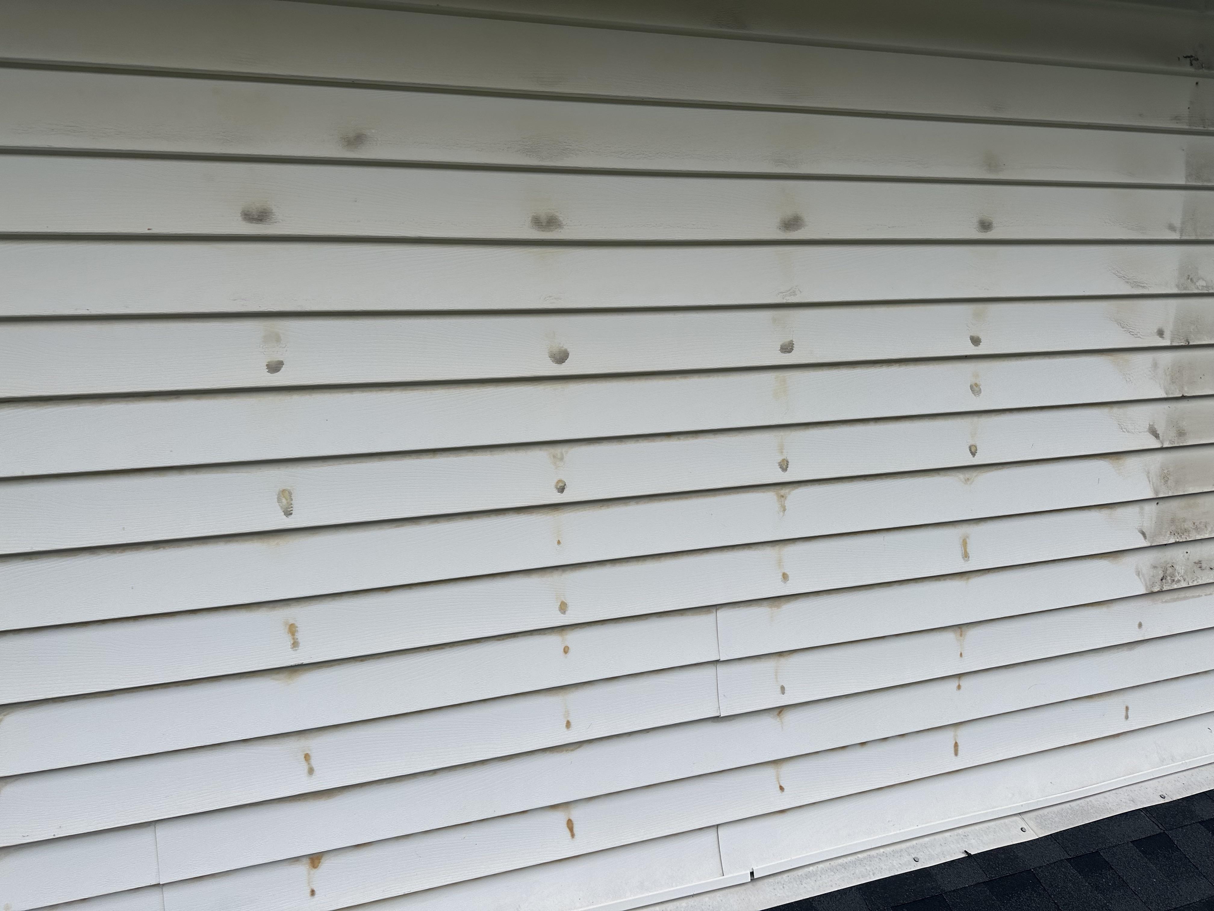 Rust spots on vinyl siding r/Home