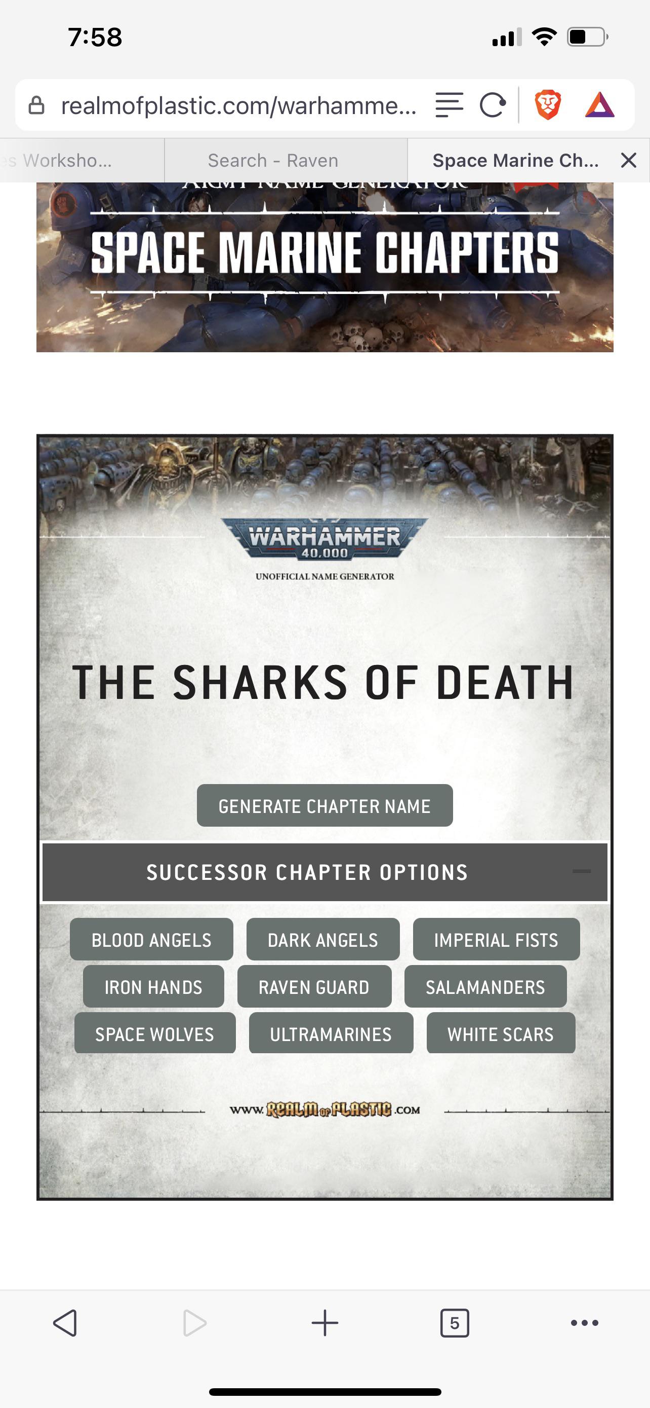 Using the random chapter name generator earlier today