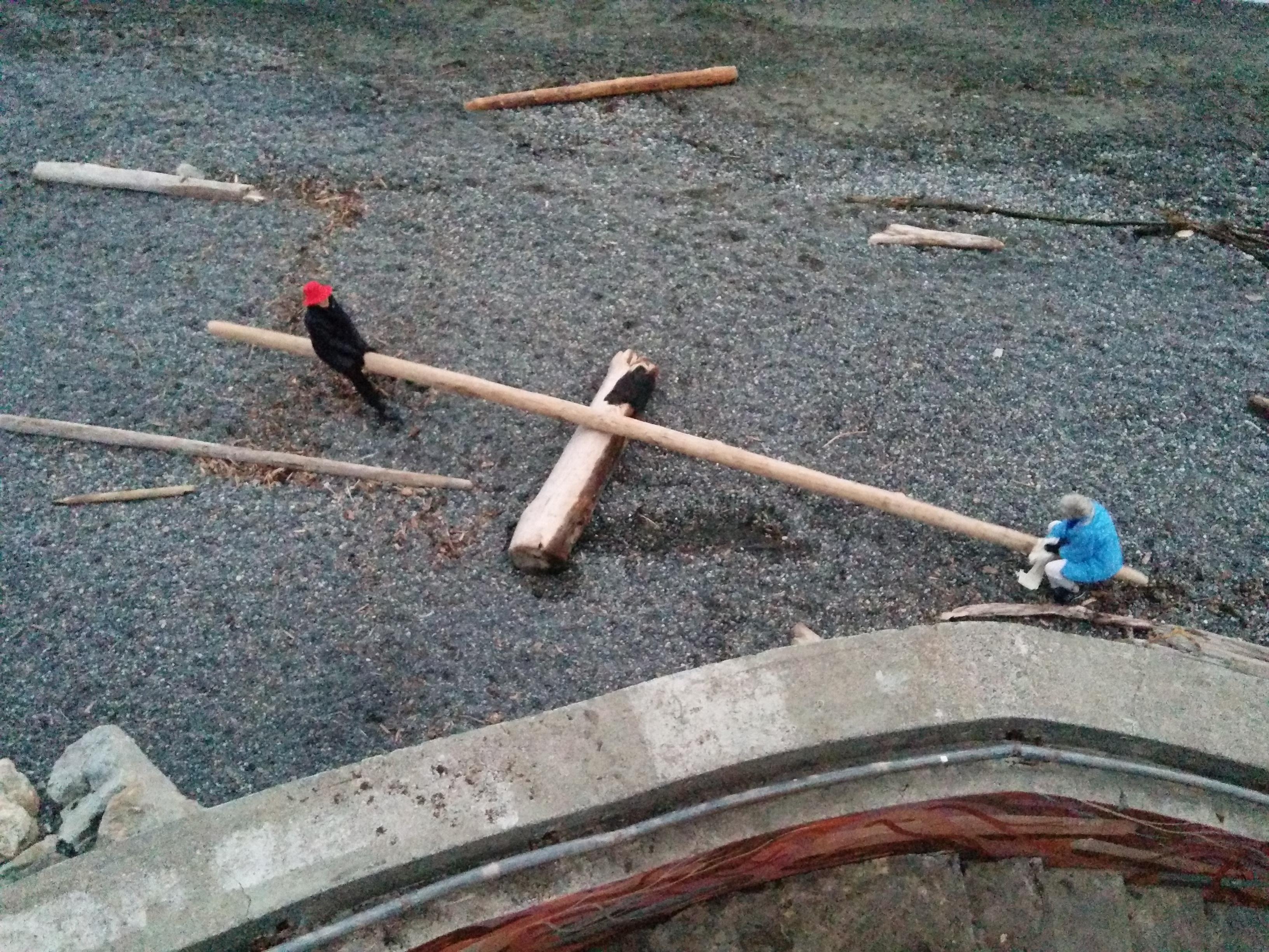 Snapped a photo of these nice ladies enjoying a teeter totter down at
