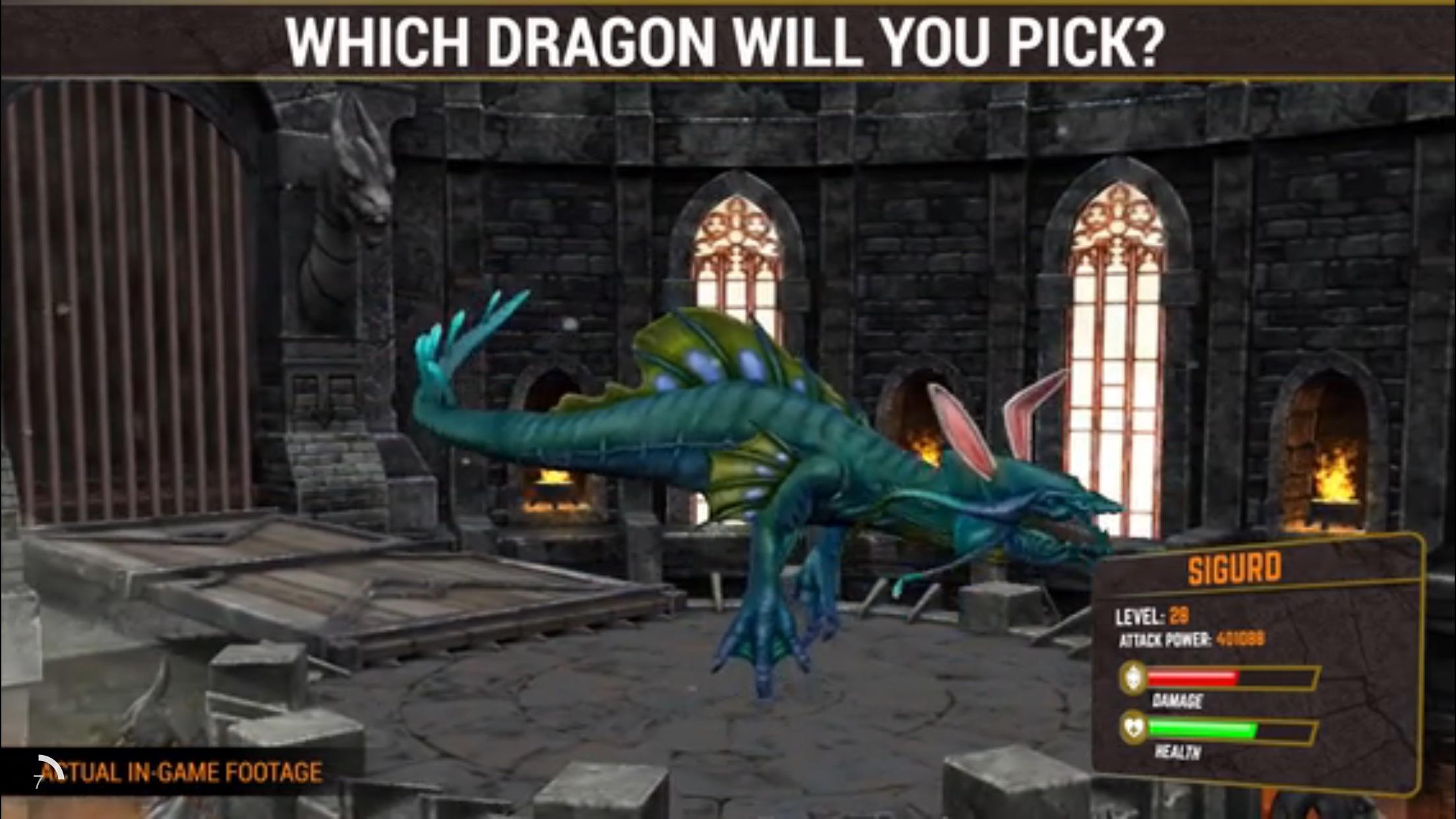 Every once in a while, I get the War Dragons ad with each dragon