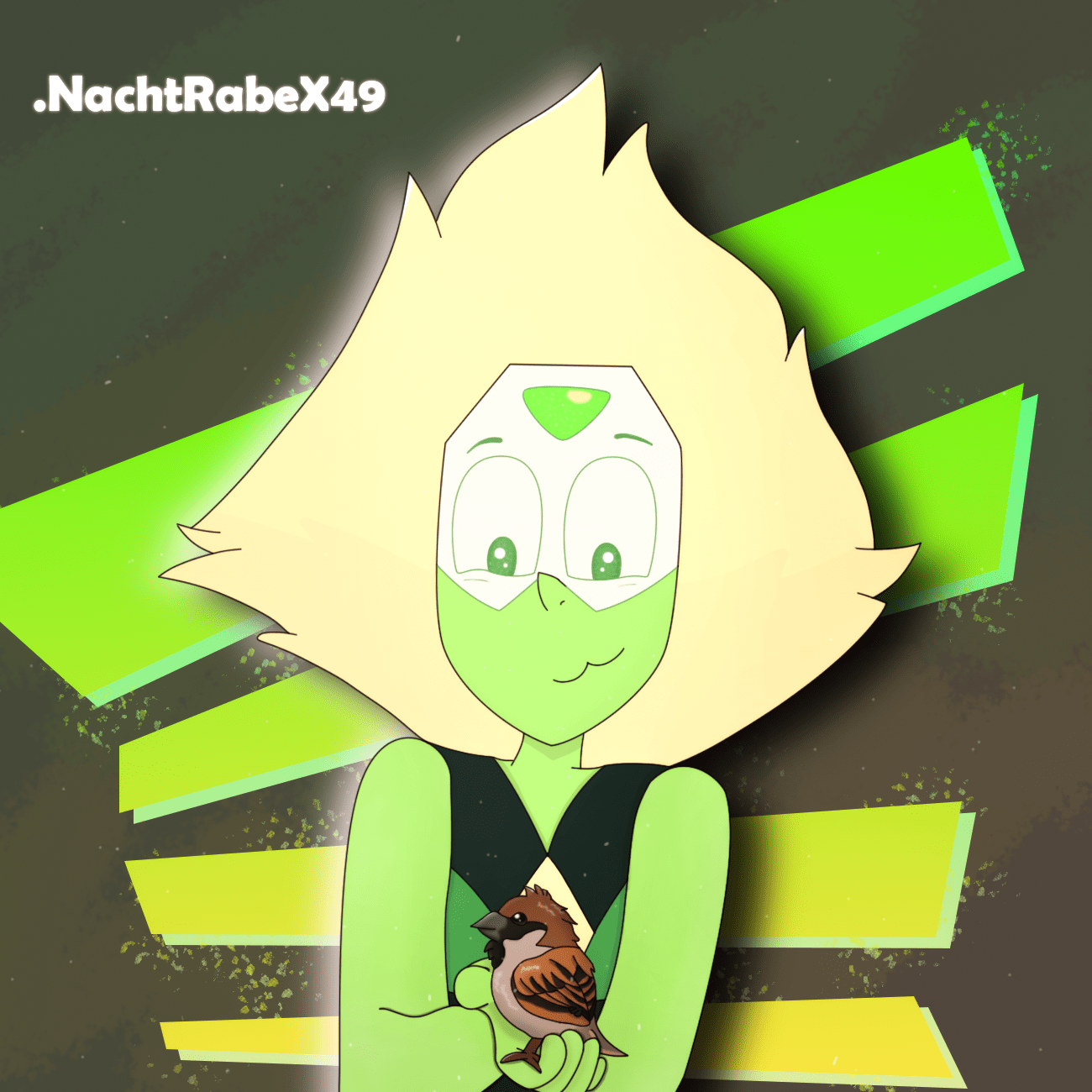 Peridot holding sparrow r/stevenuniverse