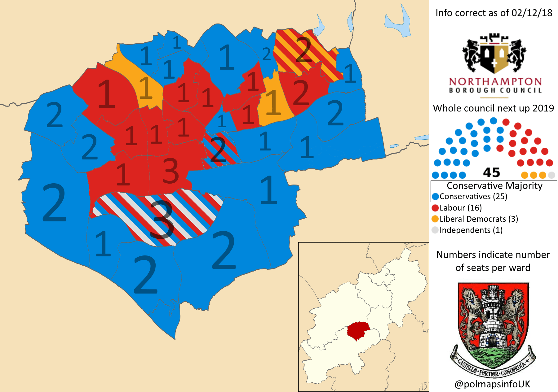 Northampton Borough Council, Northhamptonshire, East Midlands. 02/12