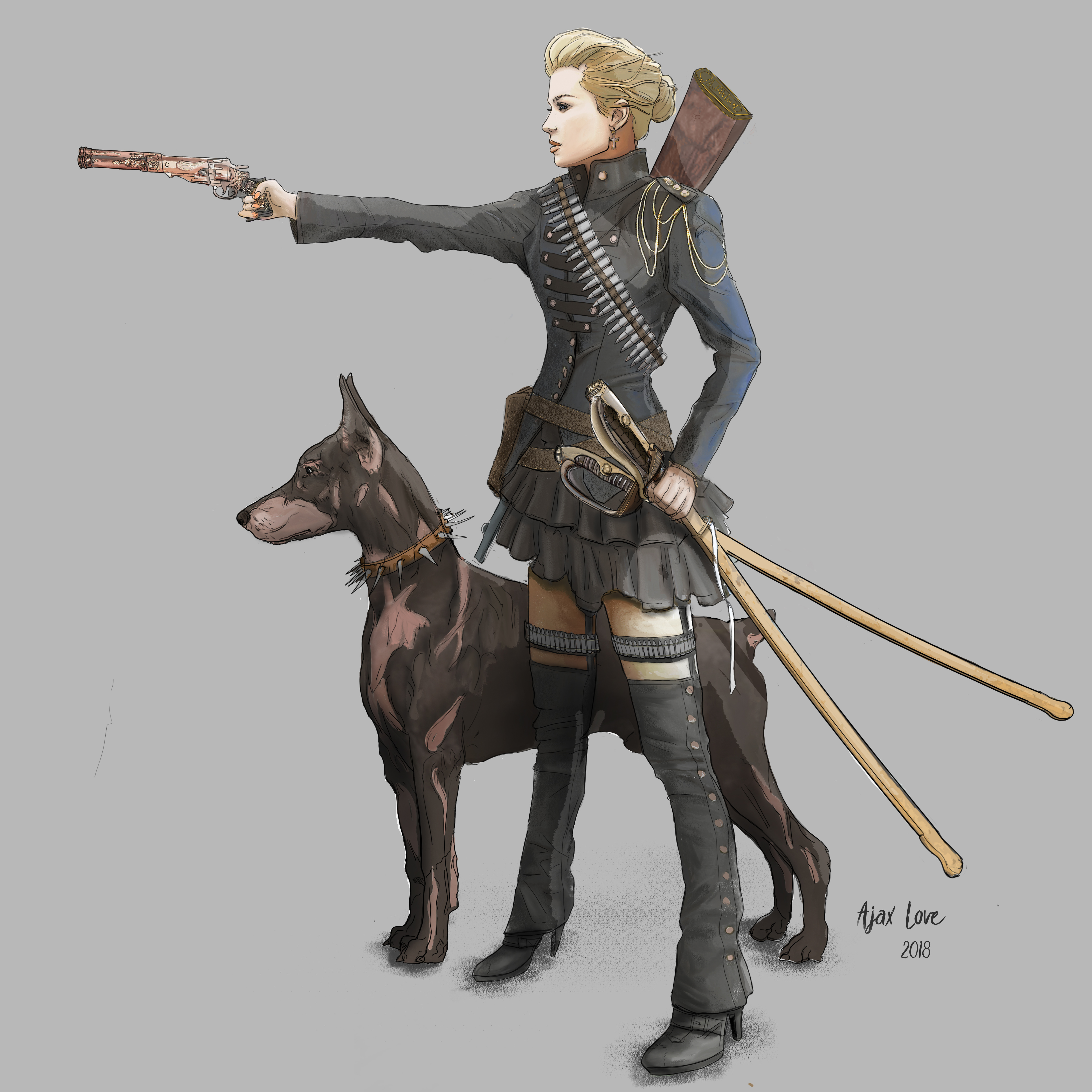 [ART] [OC] Thyballa, a female musketeer who lost her faith r