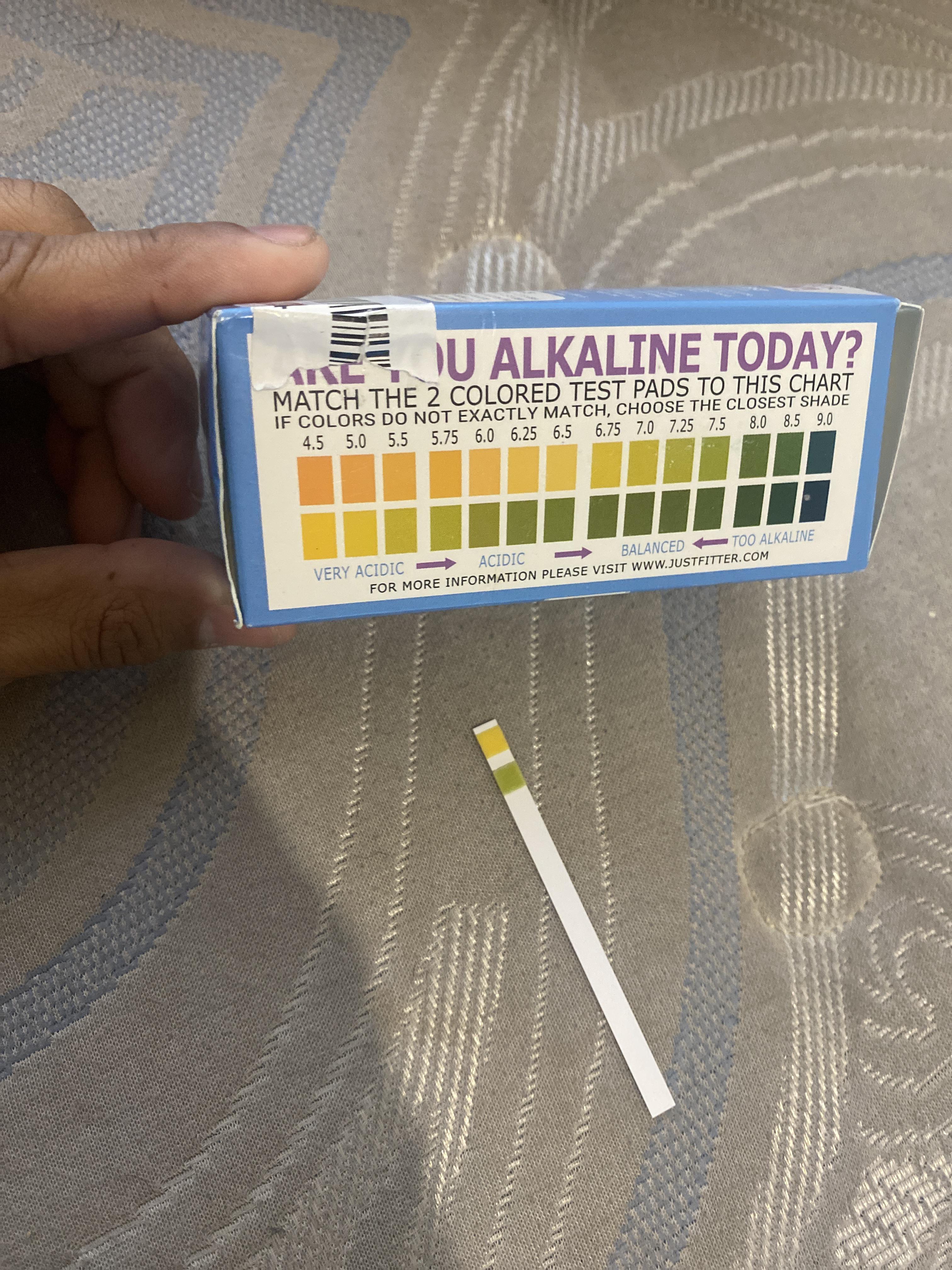 Ph test for acid, I think it says I’m acidic?? So I have high stomach