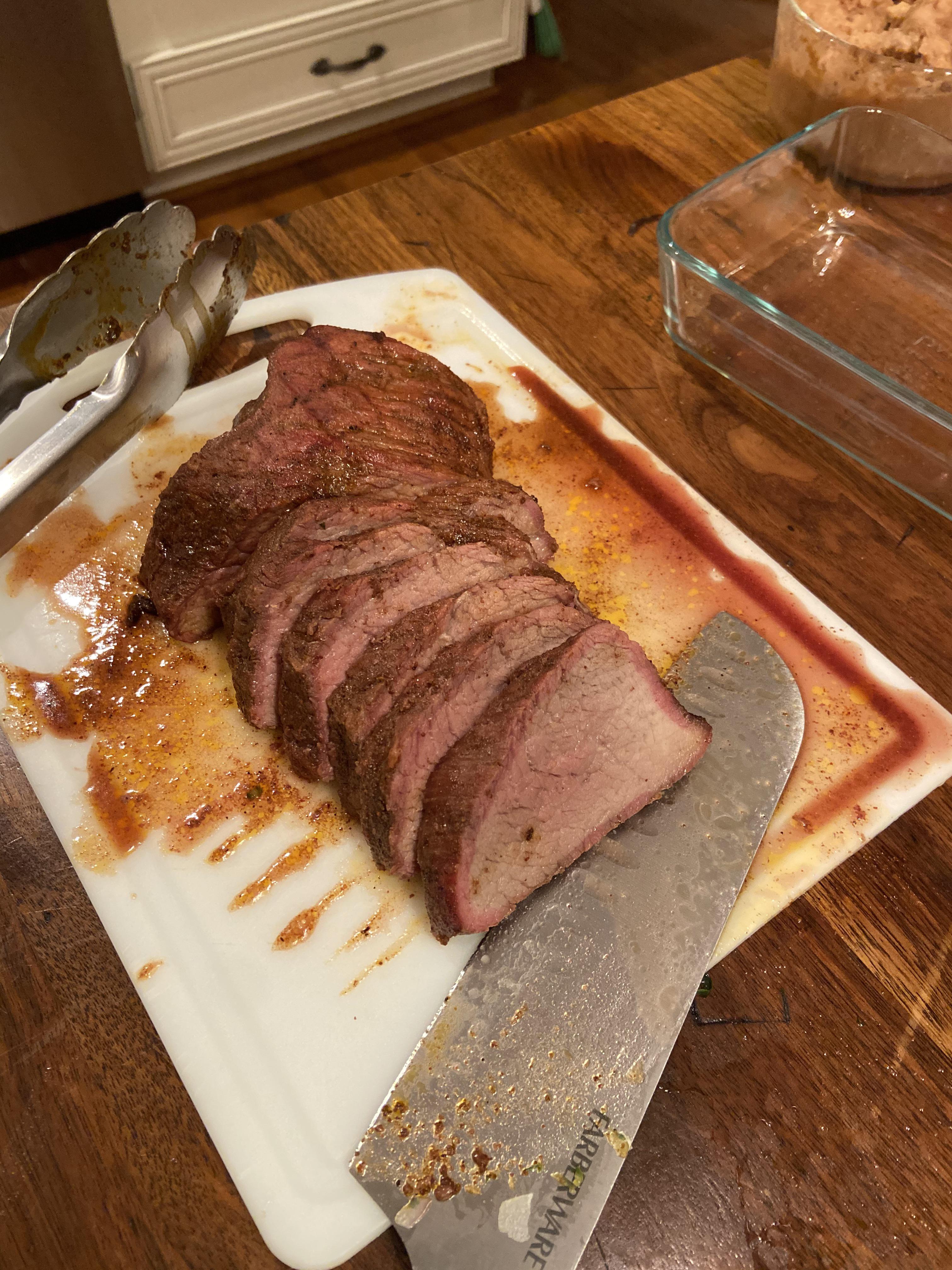 First Tri Tip on a Pro 780 (excuse the doneness for my pregnant wife