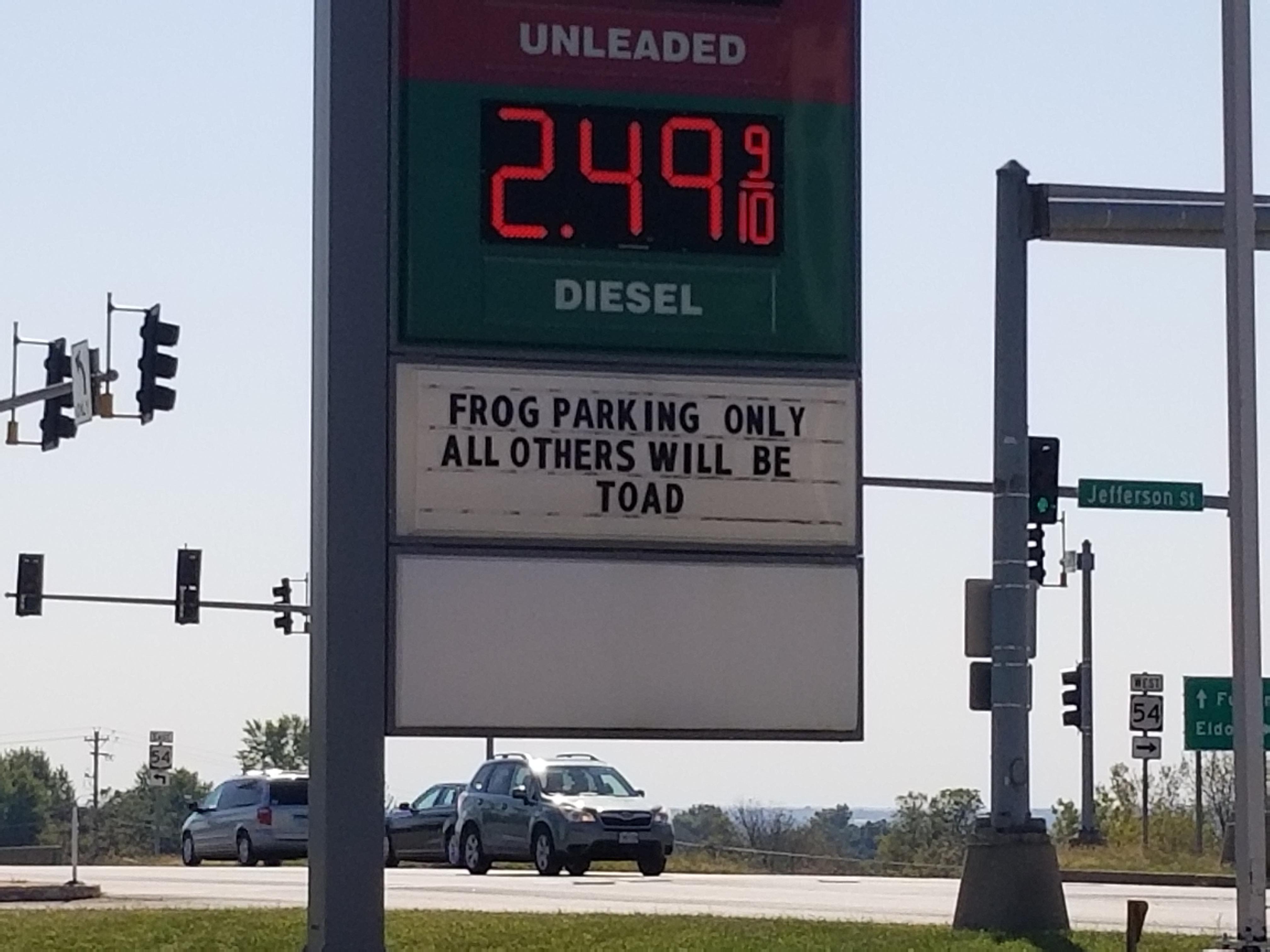 This sign at a gas station in Jefferson City,MO r/funny