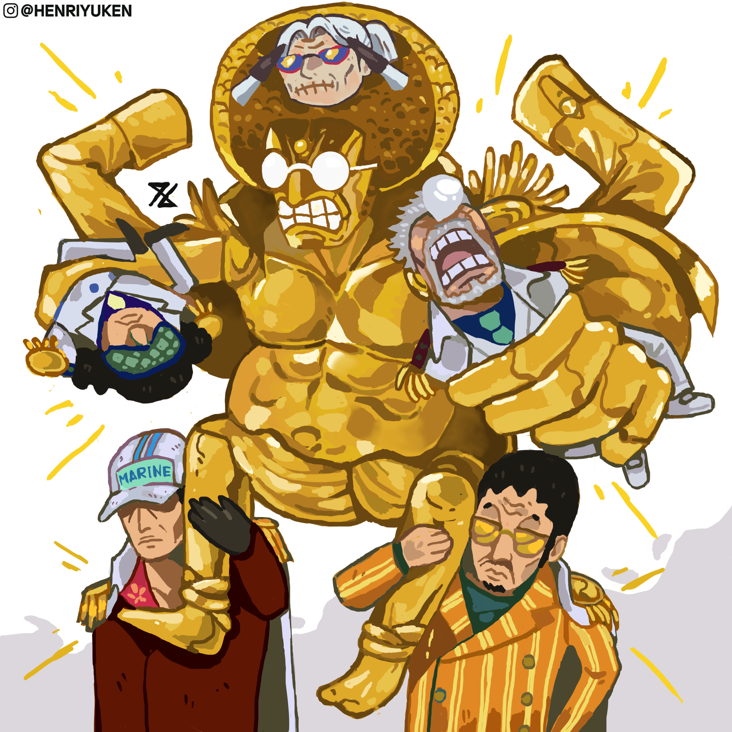 [OC] Marines Docking 6 Giant Robot Warrior! FLEEEEEET ADMIRAL!!! r