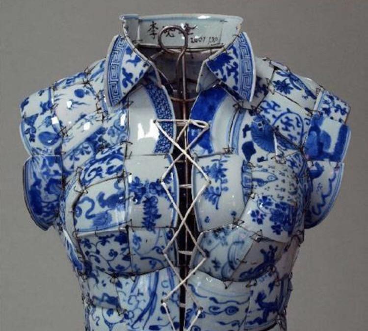 Porcelain armour Size tcup, 50 shatter resistance, +30 glass, +20 defence, grants the ability