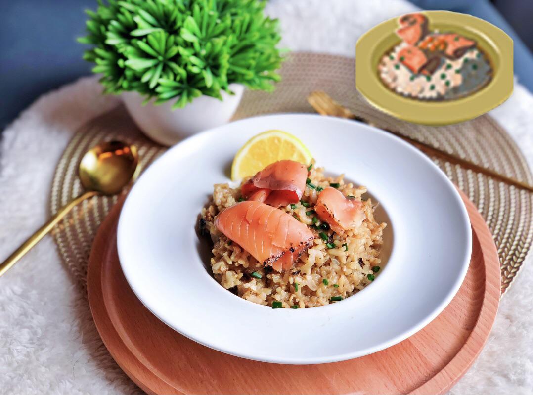 [BoTW] Made Hearty Salmon Risotto with a Tangy Twist 🍋 r/zelda