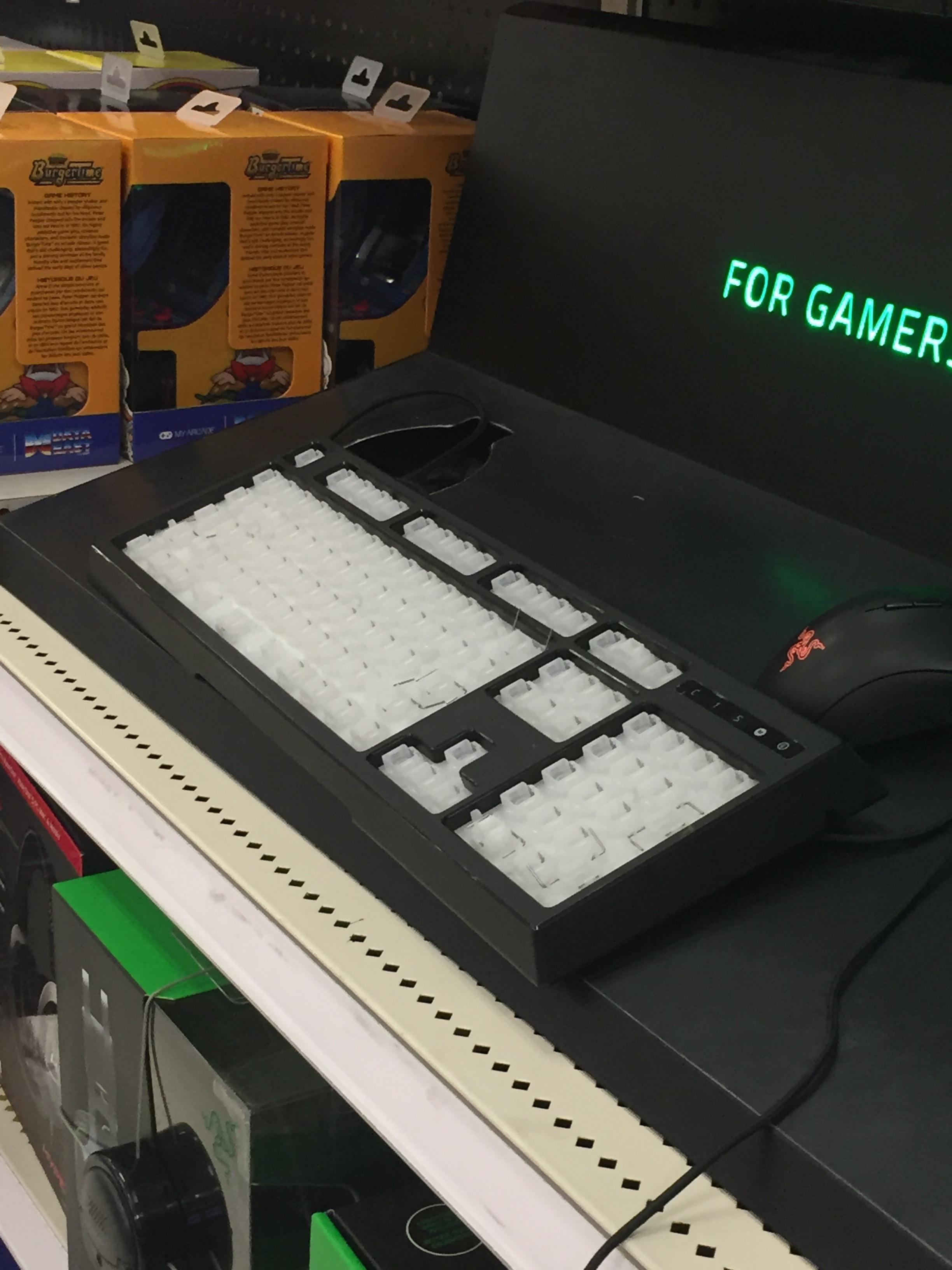 This razor keyboard at my local target has been loosing more and more