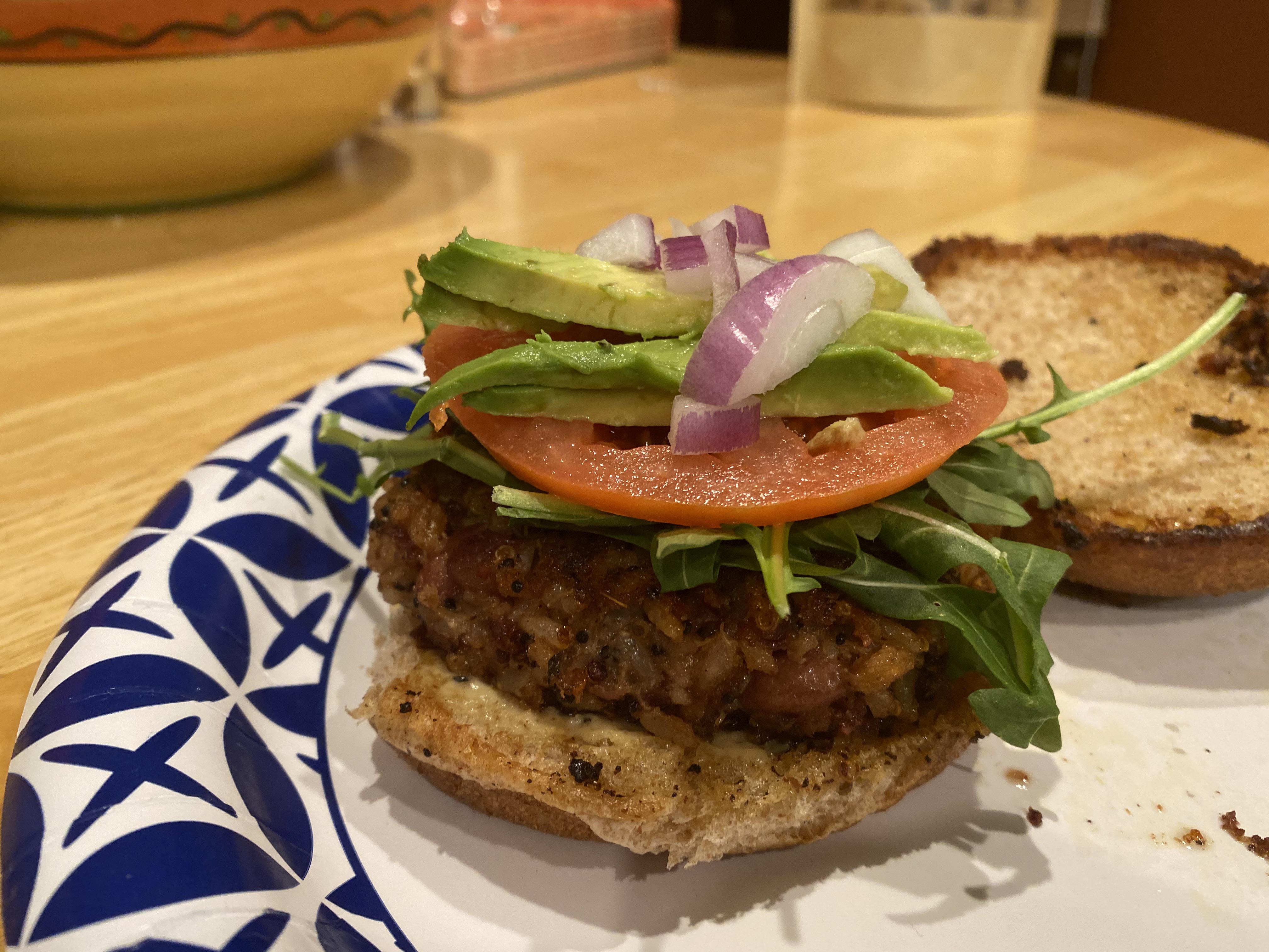 Homemade Cheesecake Factory inspired veggie burgers r/vegan