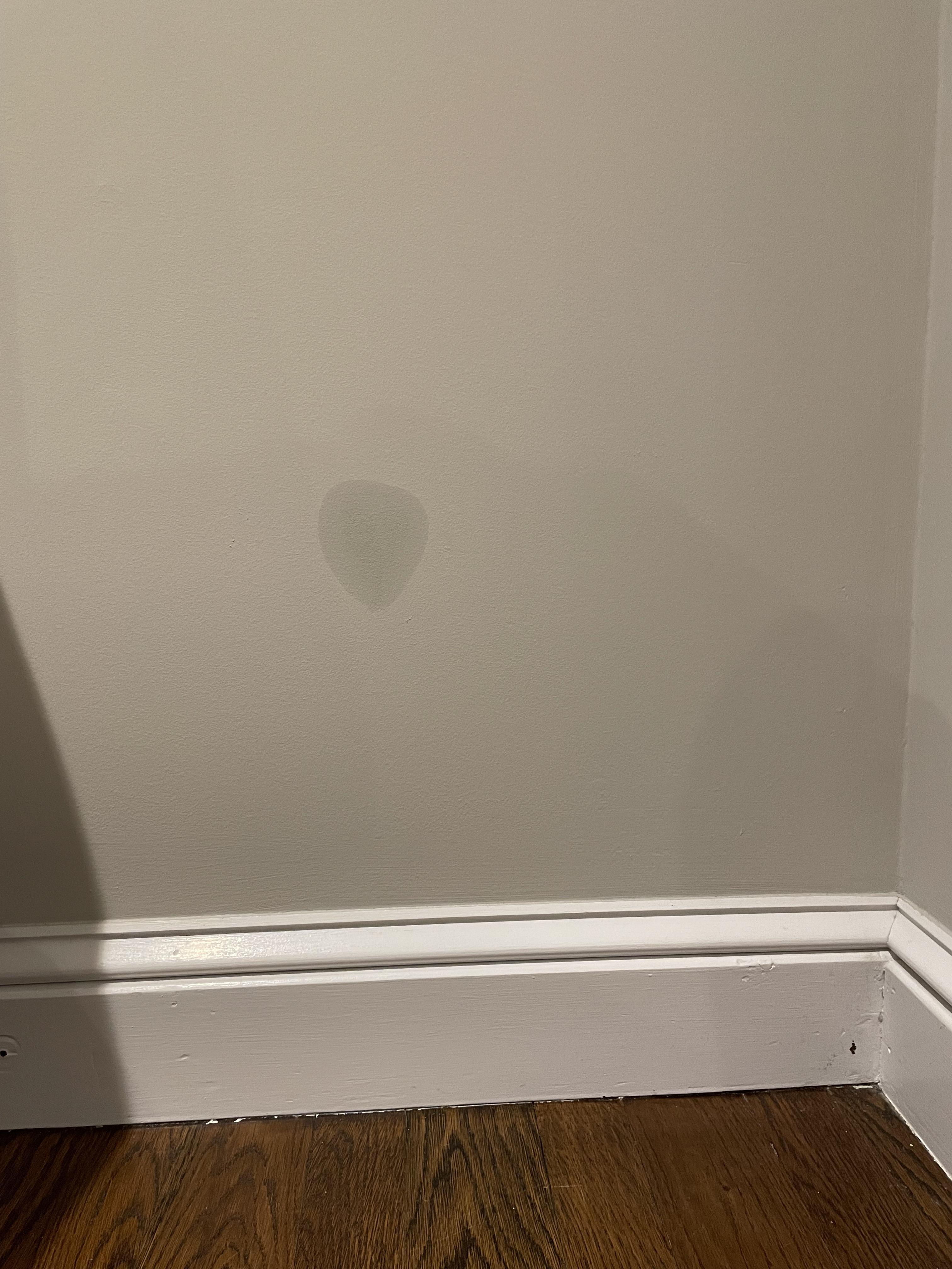 What is this random “wet spot” that appeared on the drywall? It is somewhat tacky/sticky, does