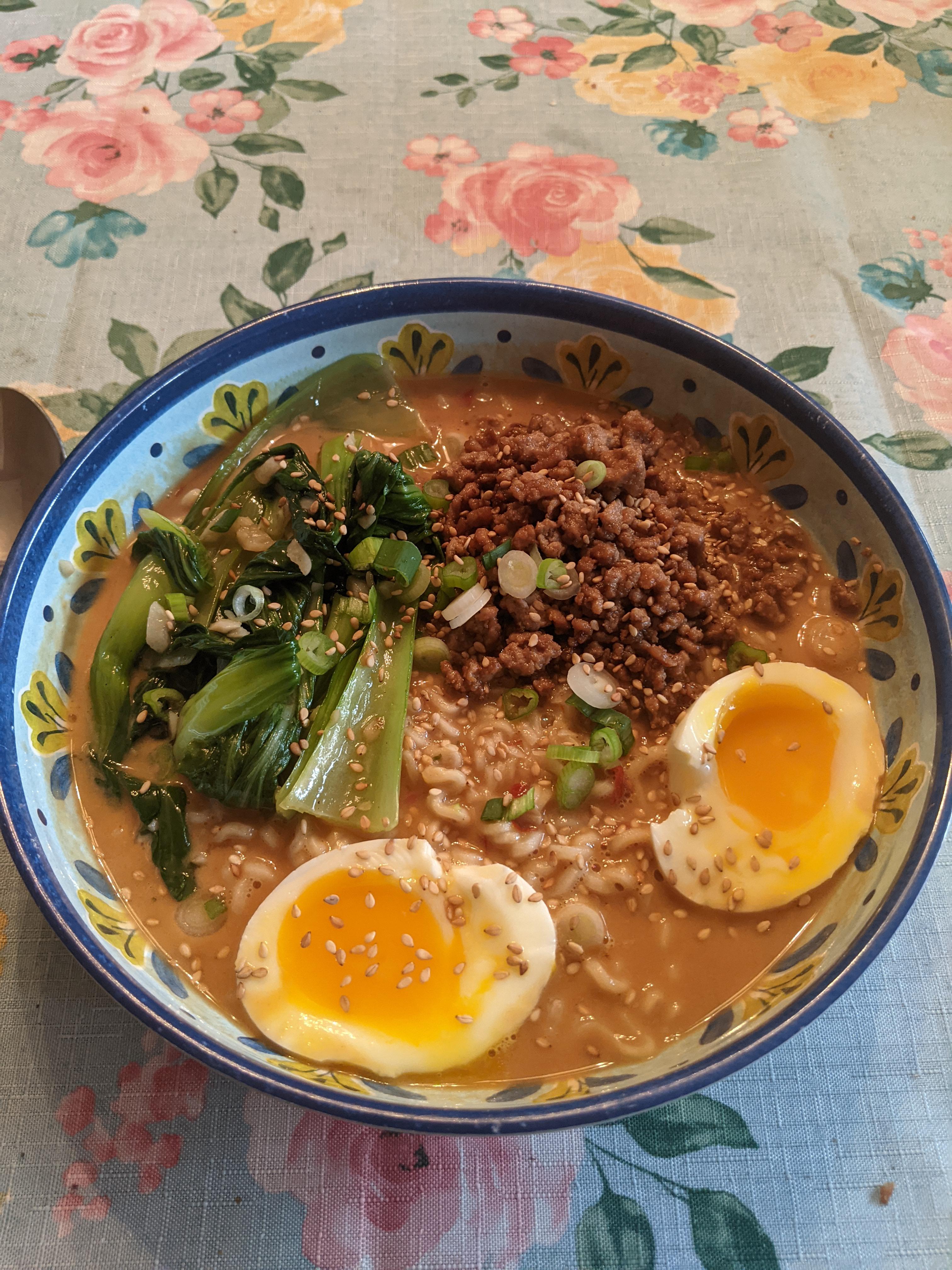 Miso Ramen with Ground Pork r/ramen