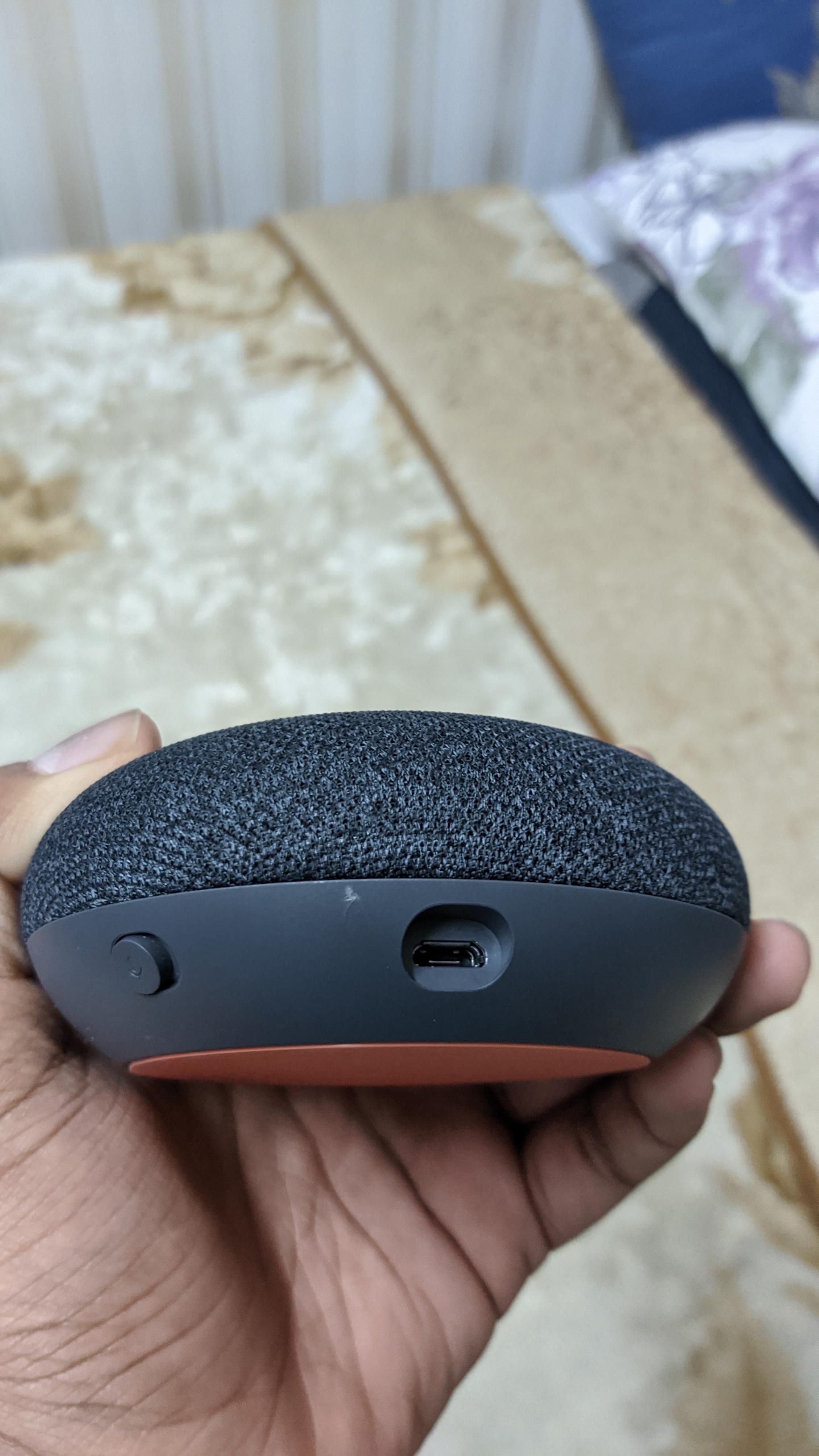 This google home mini's micro usb port is only suppose to take in the