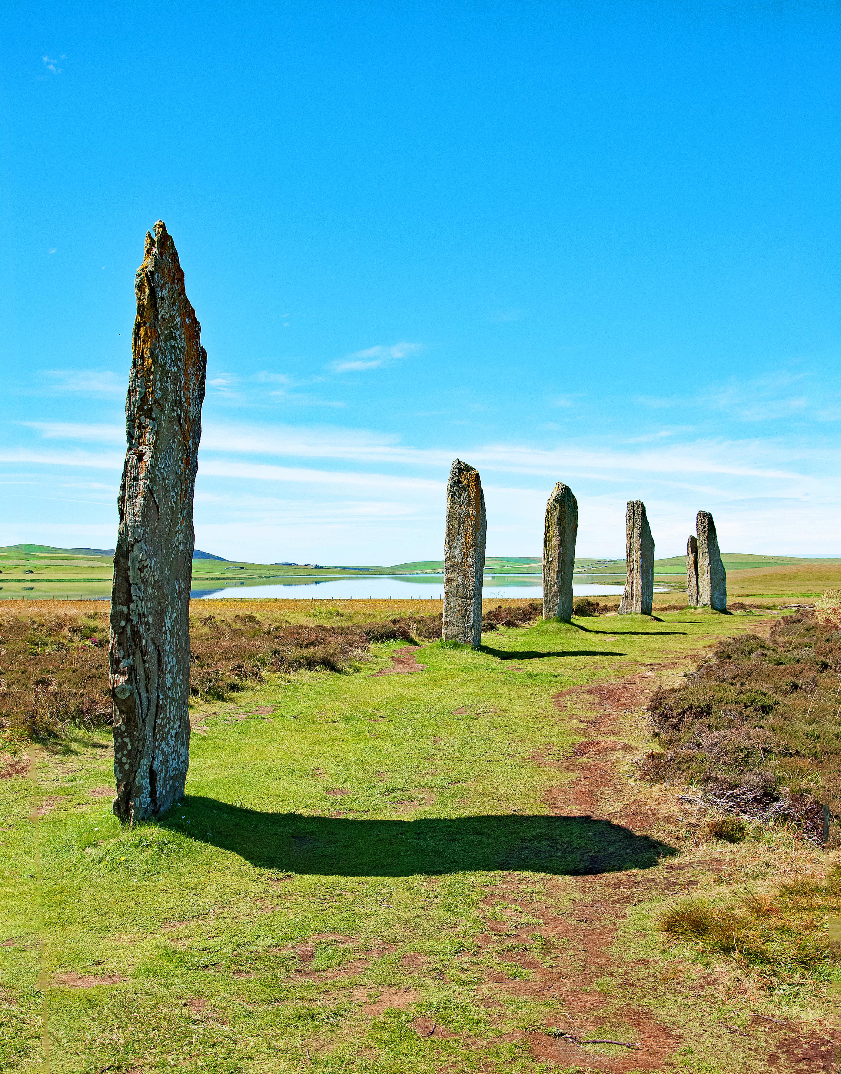 Ring of Brodgar, Orkney on a much calmer day than today r/Scotland