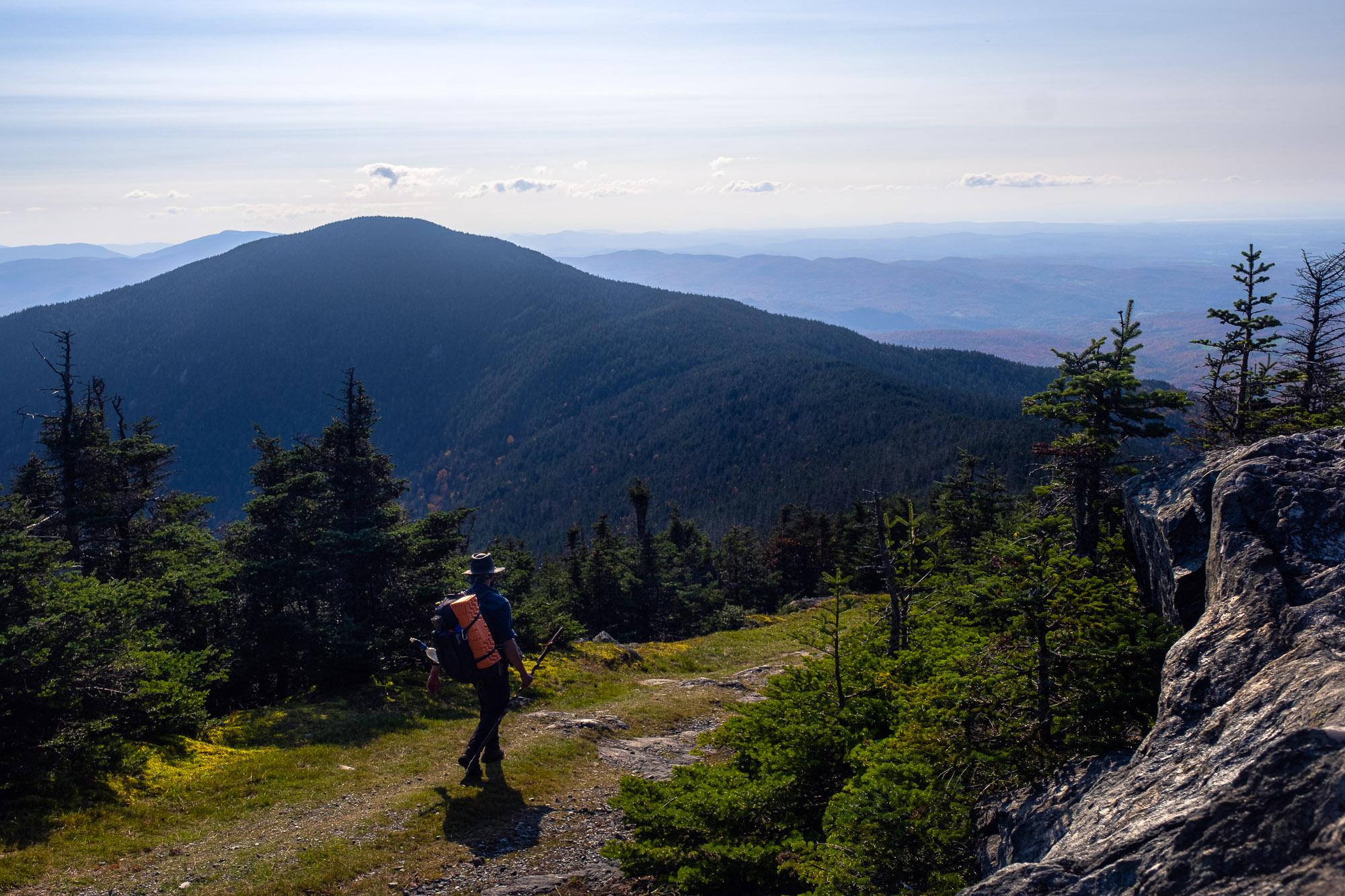 Self Portrait on the Long Trail Jay Peak, Vermont, US hiking