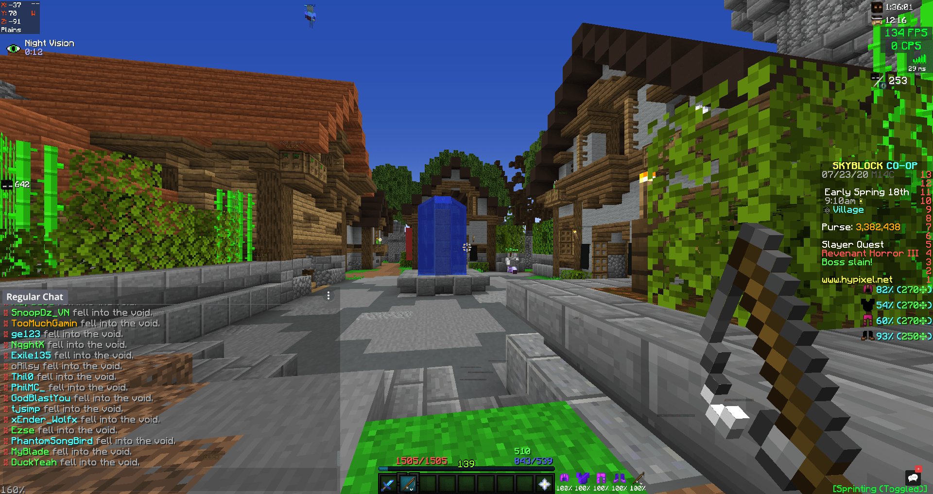 creeper pants + under spiders den = fun r/HypixelSkyblock