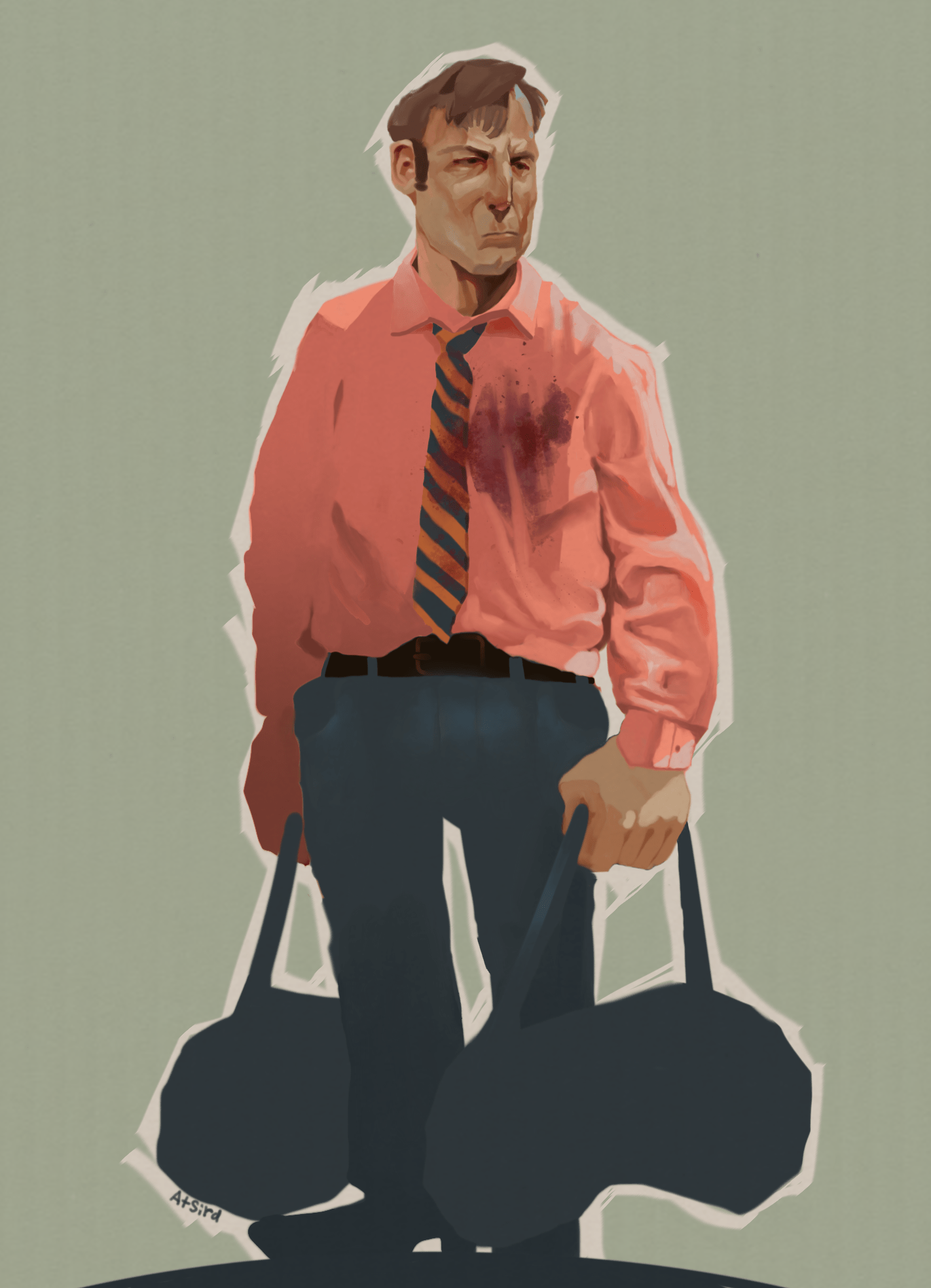I drew a TF2styled bagman Jimmy r/betterCallSaul