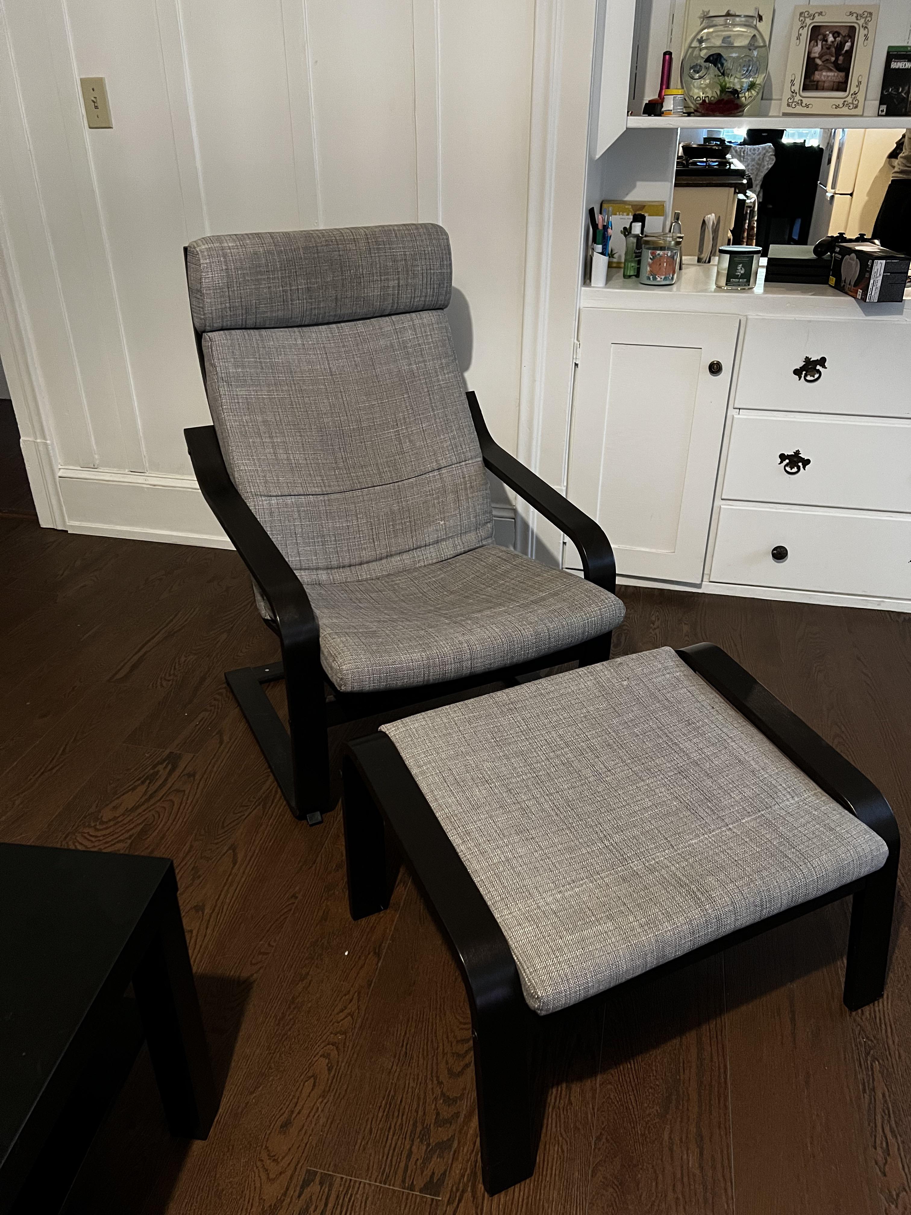 IKEA poang chair and ottoman Pick up only SacramentoBuyNothing