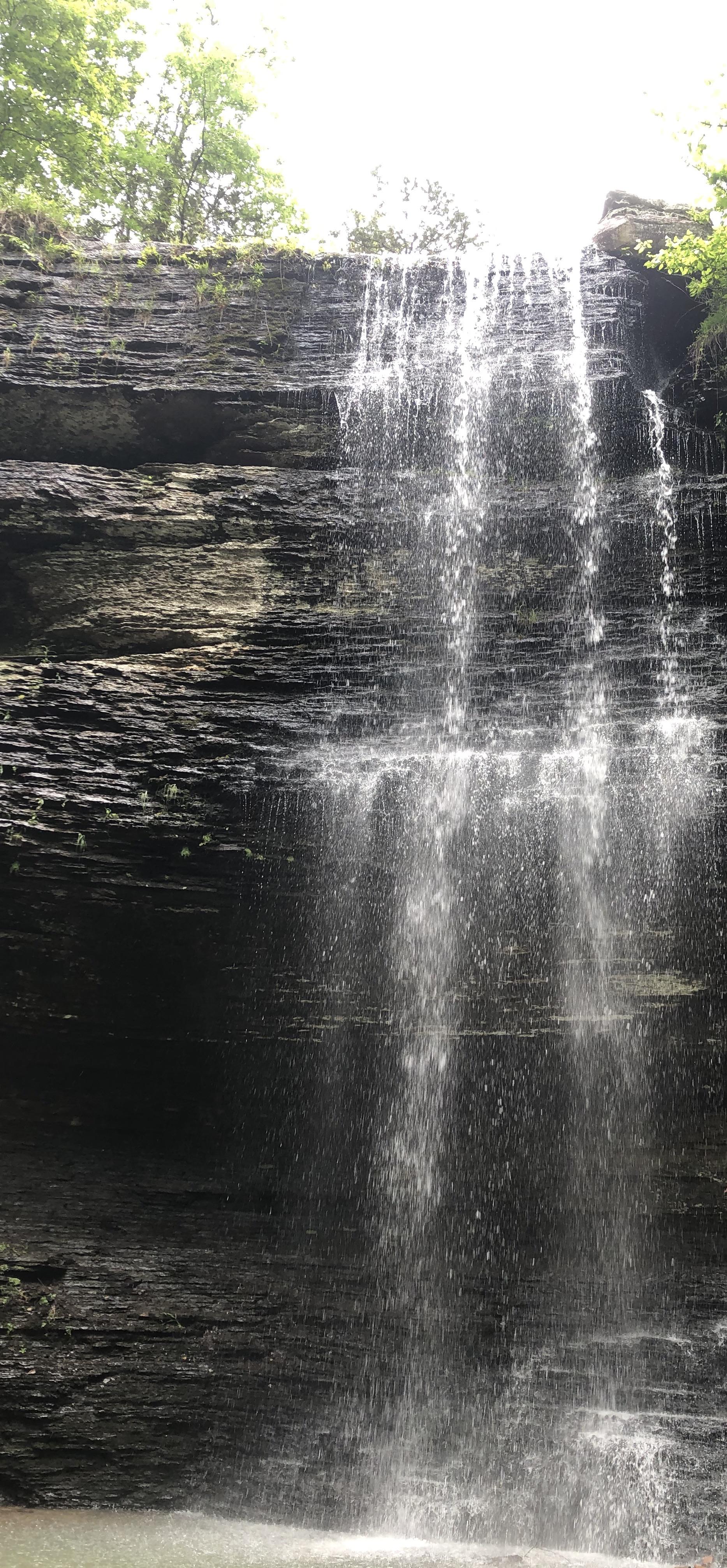 Bridal veil falls in Heber Springs 2 days after rain. r/Arkansas