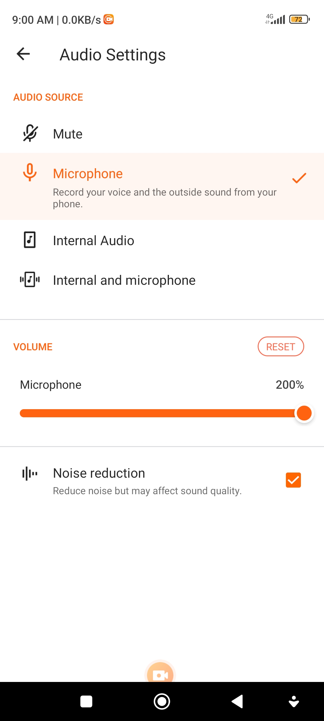 What is Noise reduction? Is that mean it make sound I've recorded with