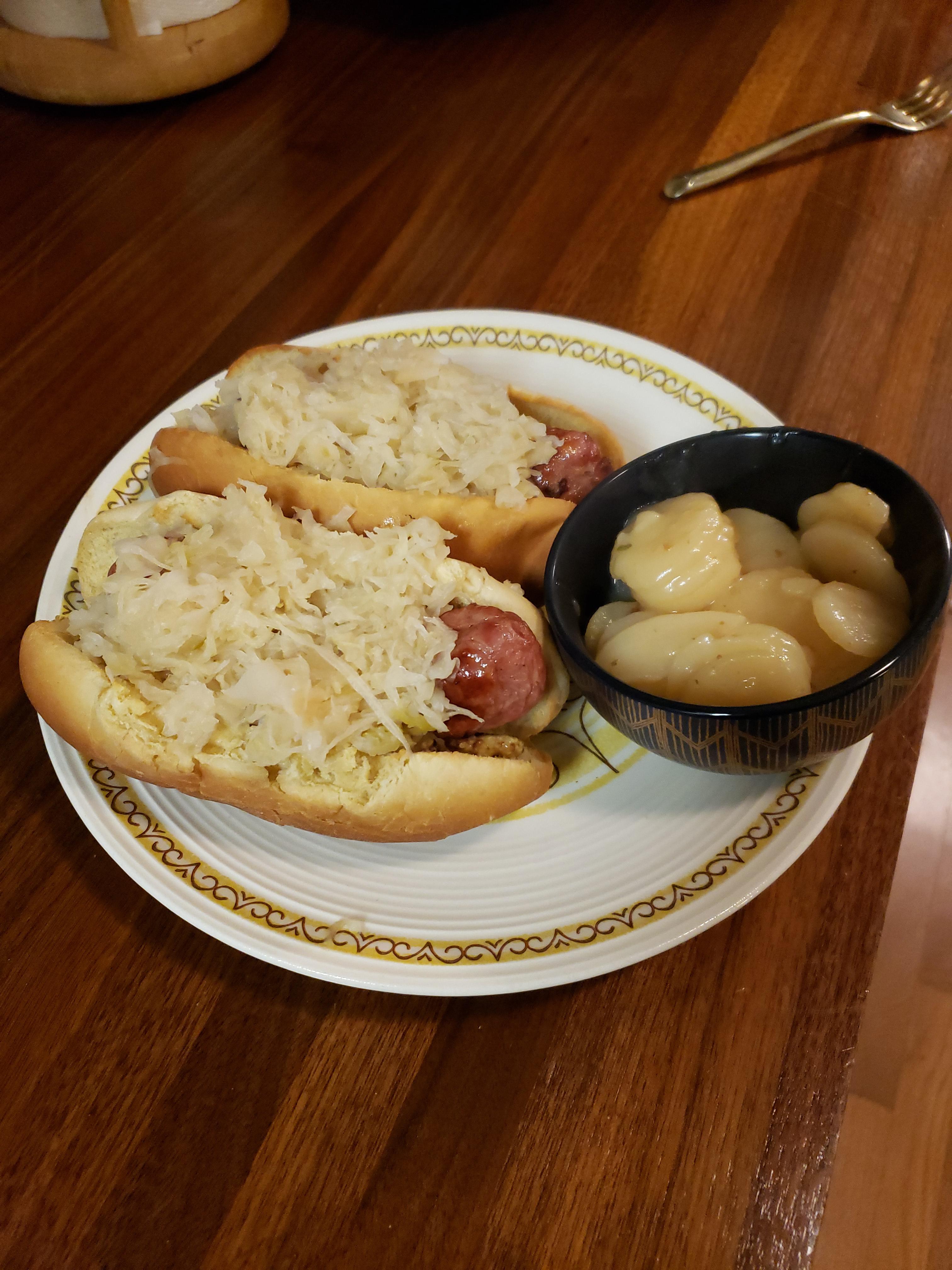 Kielbasa dogs okay here? Grilled up and topped stone ground mustard and