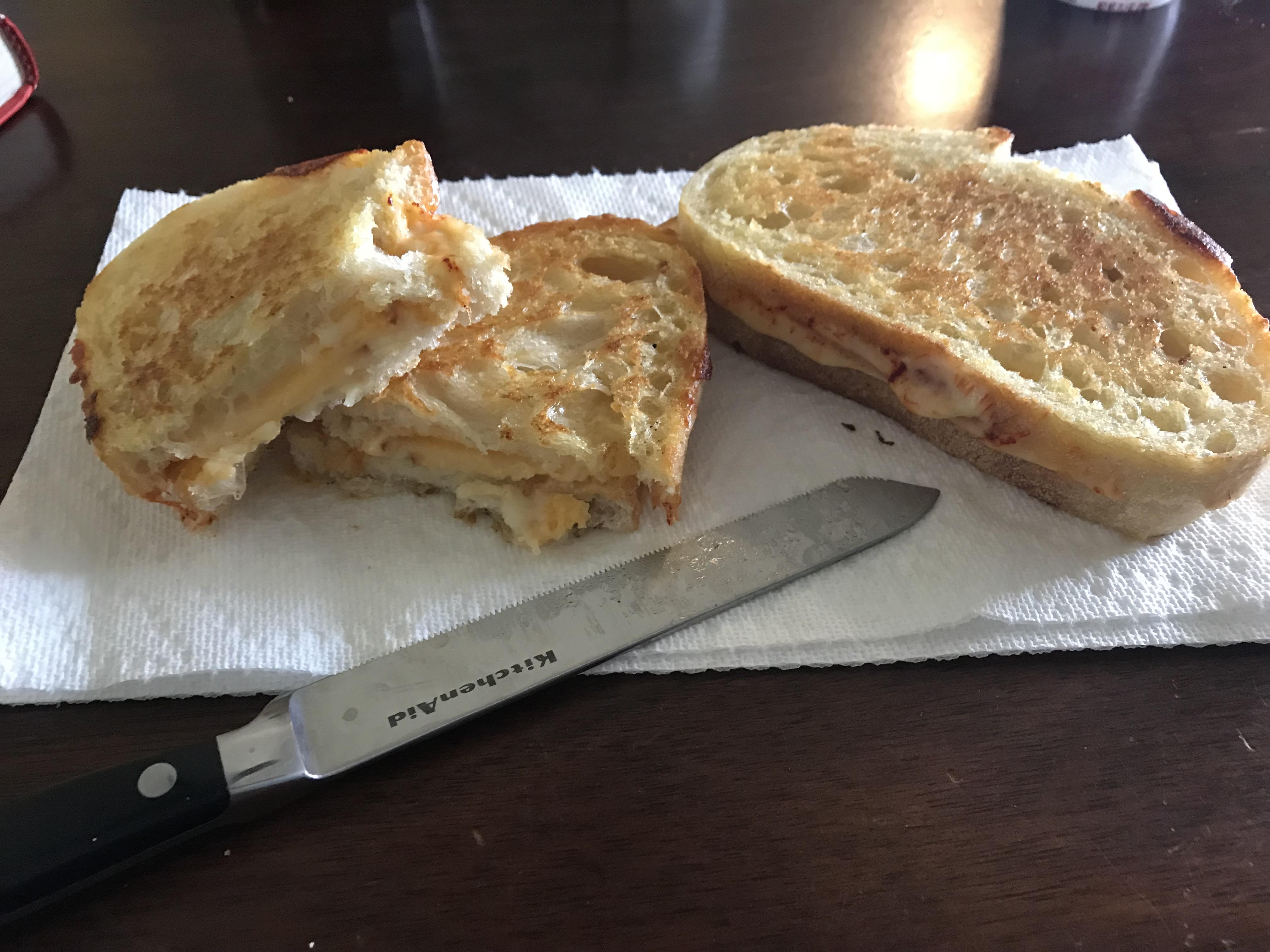 Smoked Gouda and Muenster on Sourdough r/grilledcheese